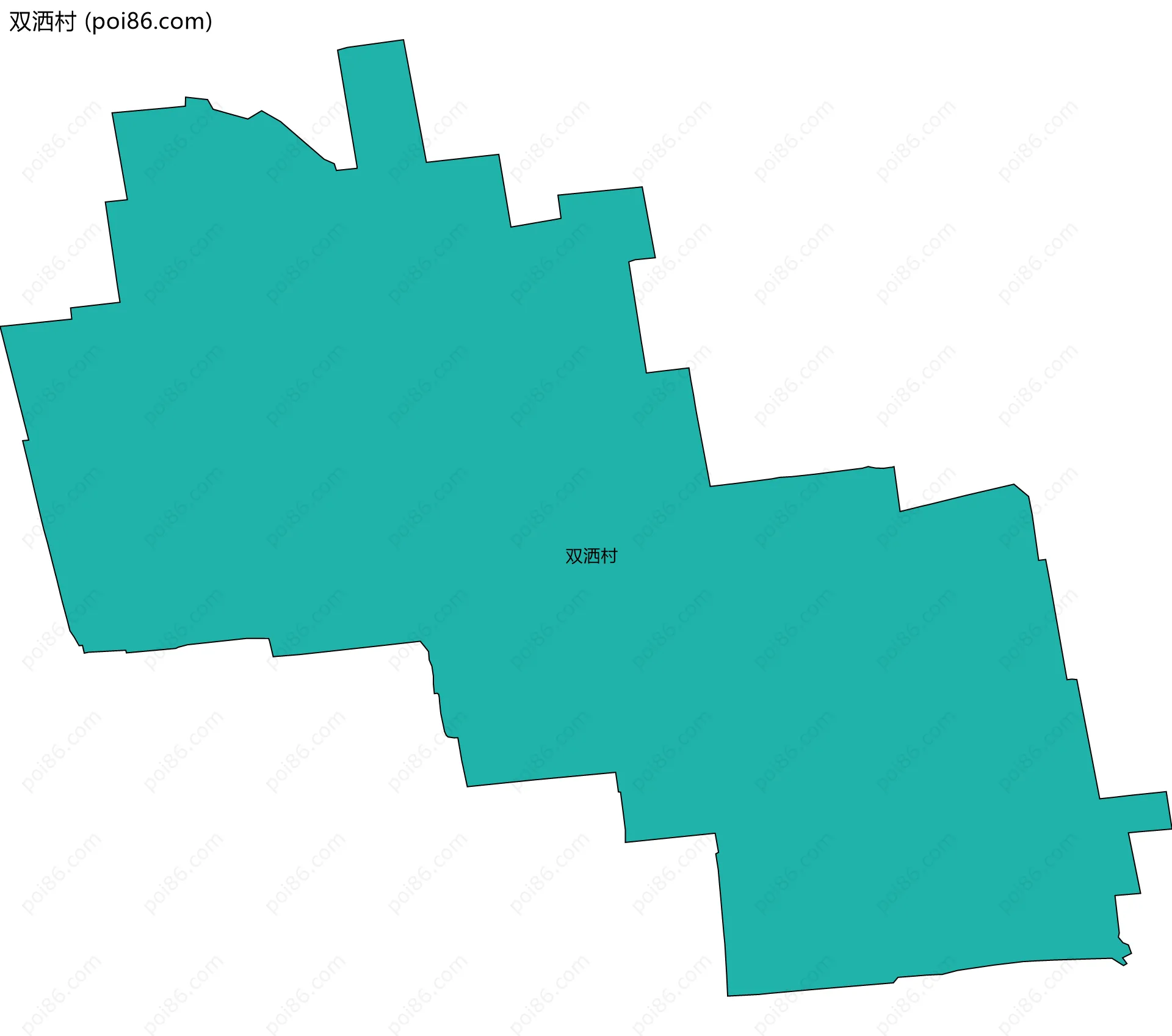 双洒村边界地图