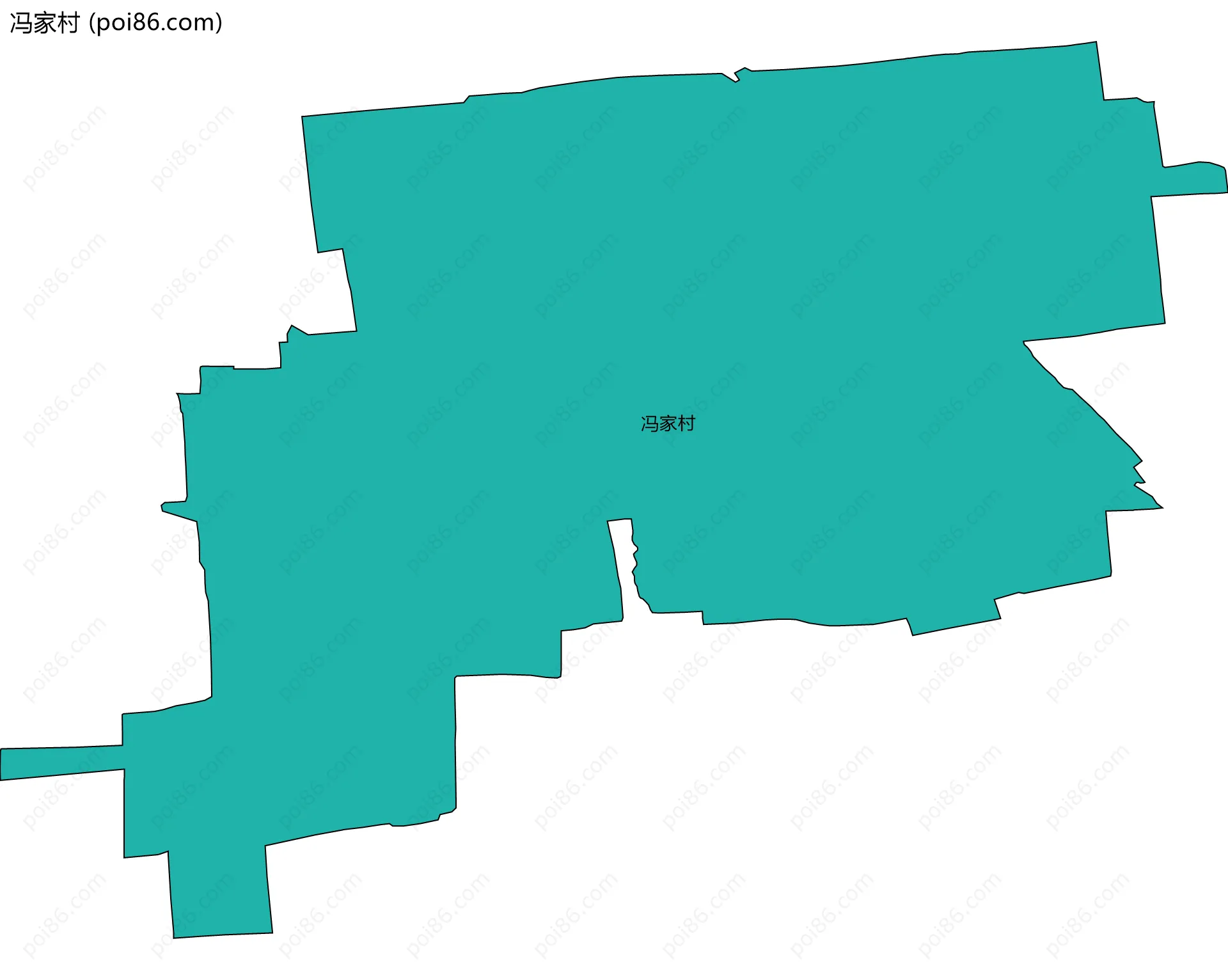 冯家村边界地图
