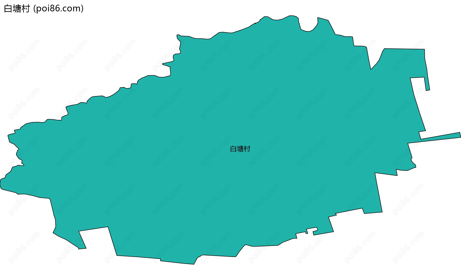 白塘村边界地图