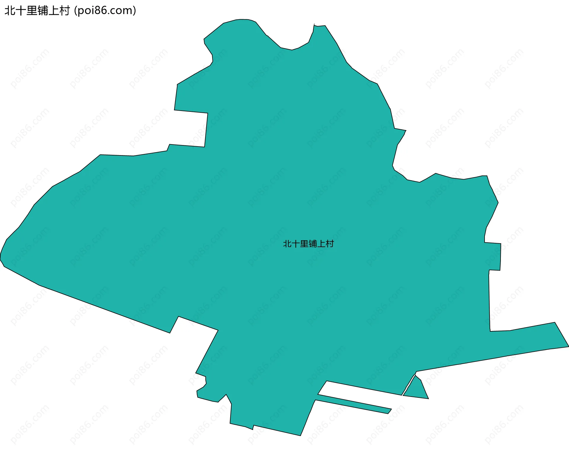 北十里铺上村边界地图