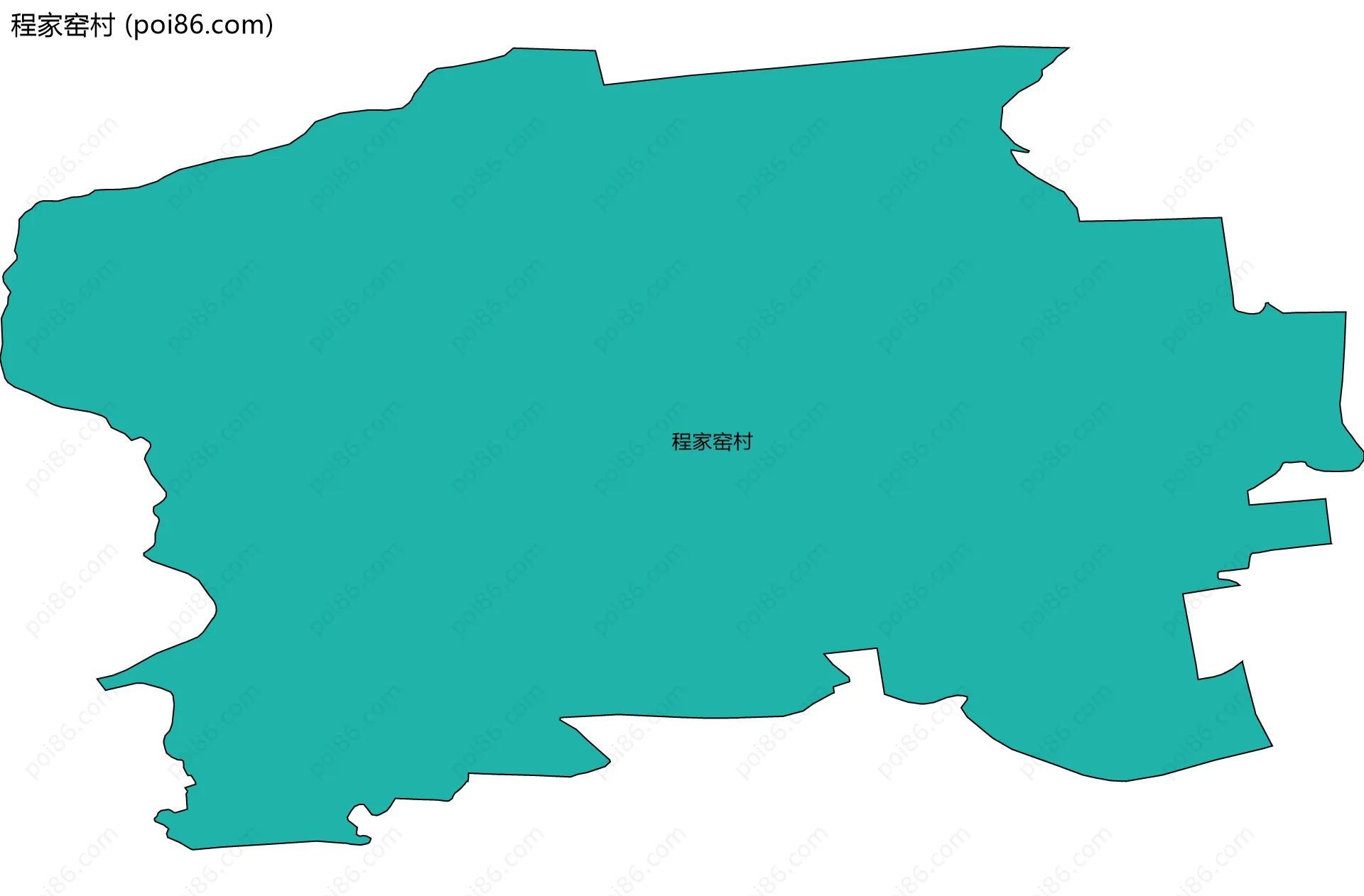 程家窑村边界地图