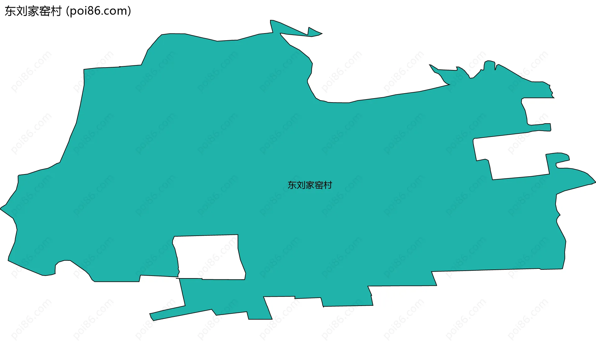 东刘家窑村边界地图