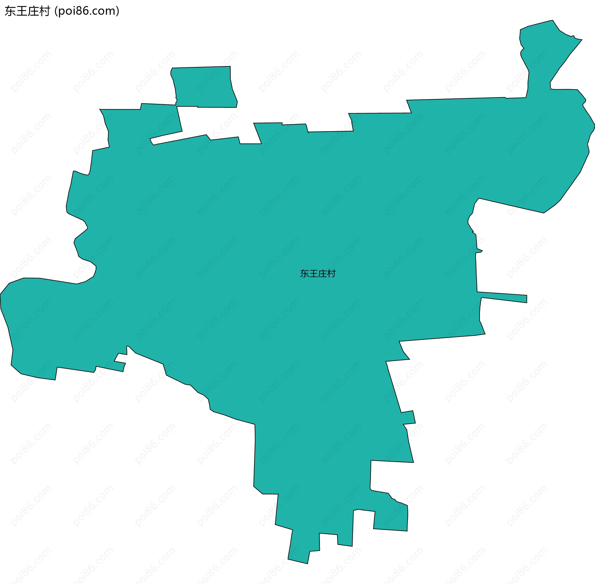 东王庄村边界地图