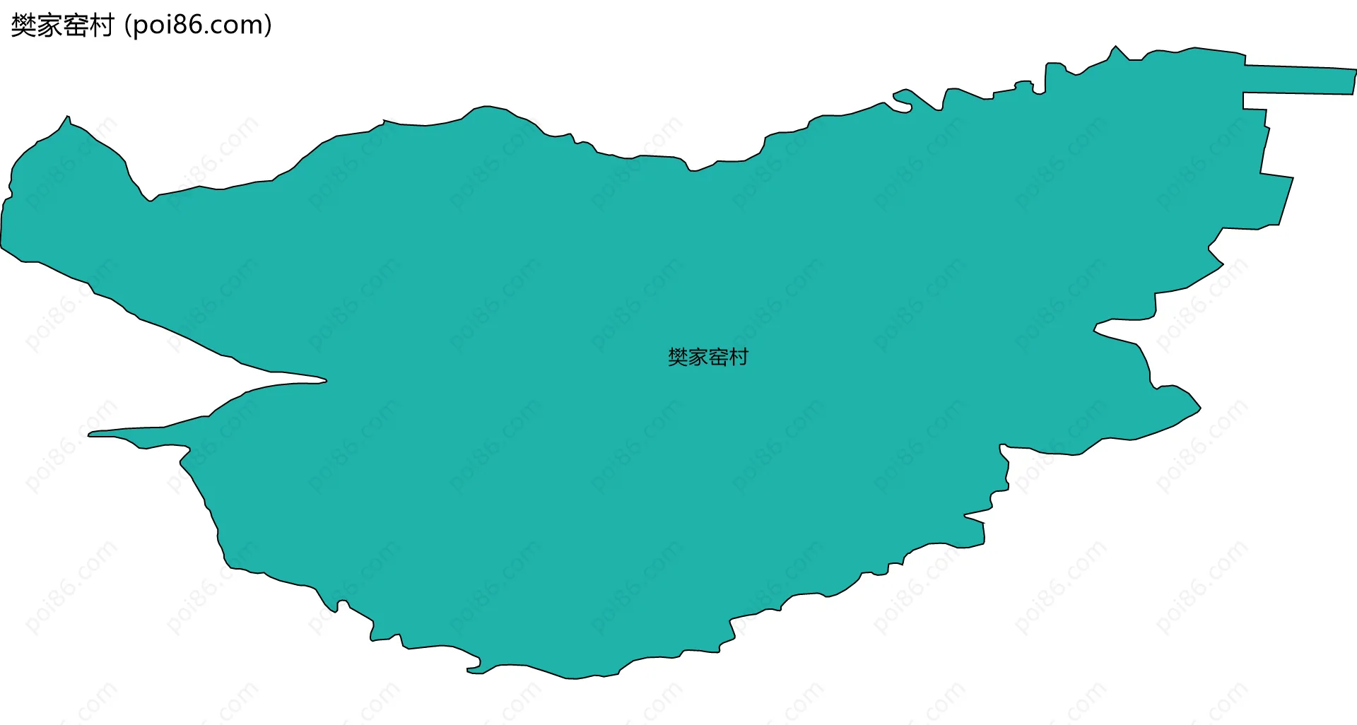 樊家窑村边界地图