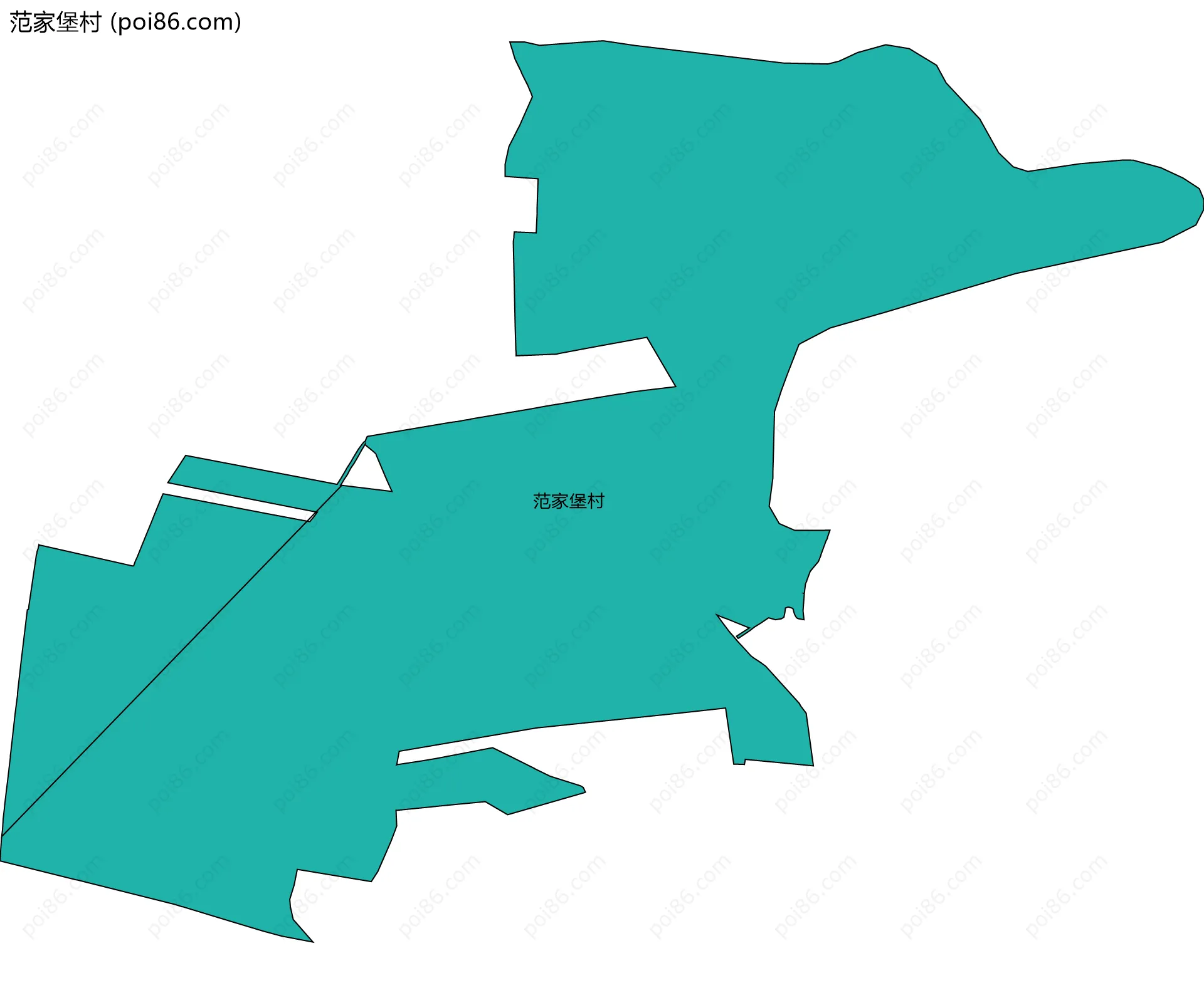 范家堡村边界地图