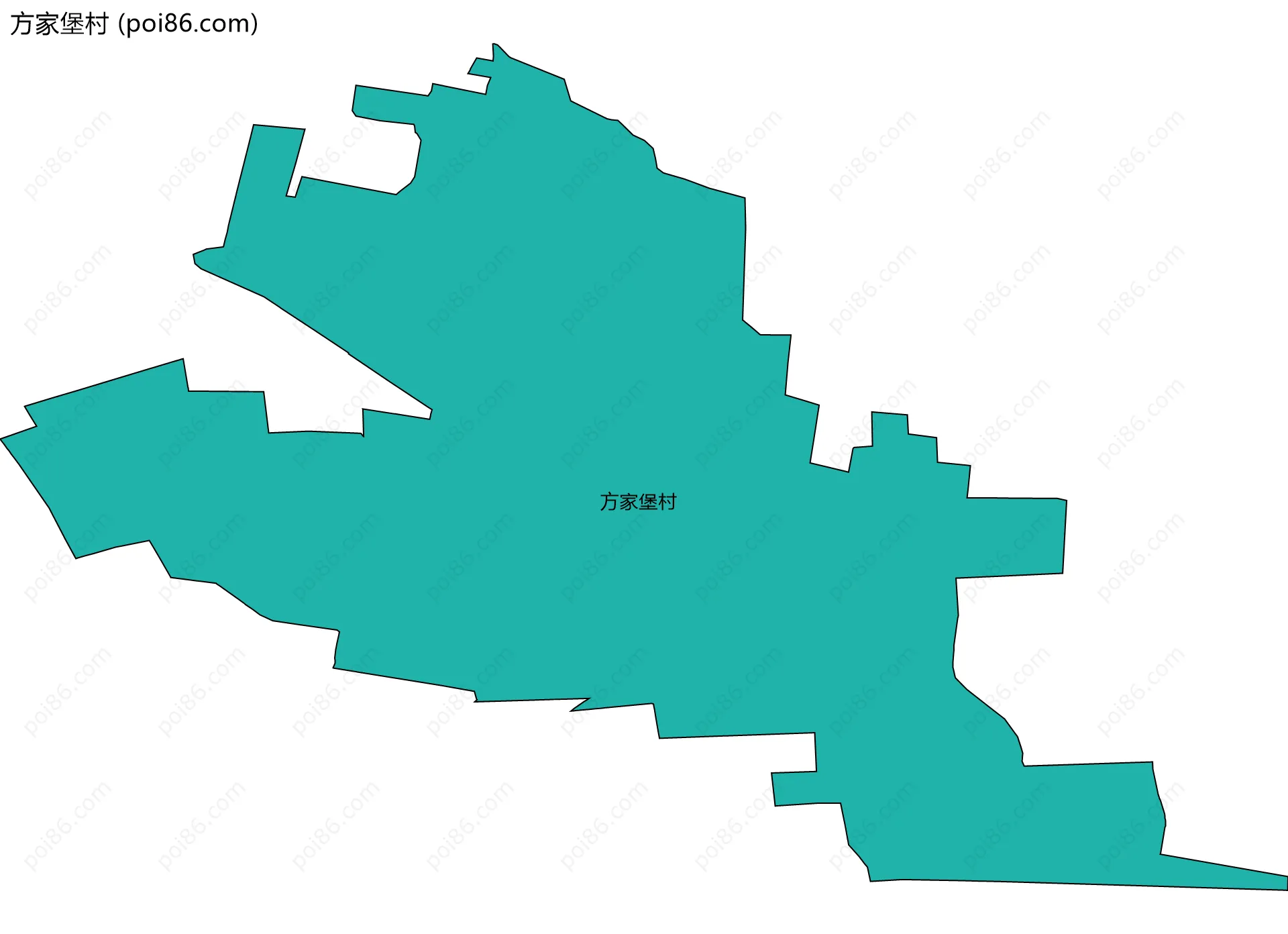 方家堡村边界地图