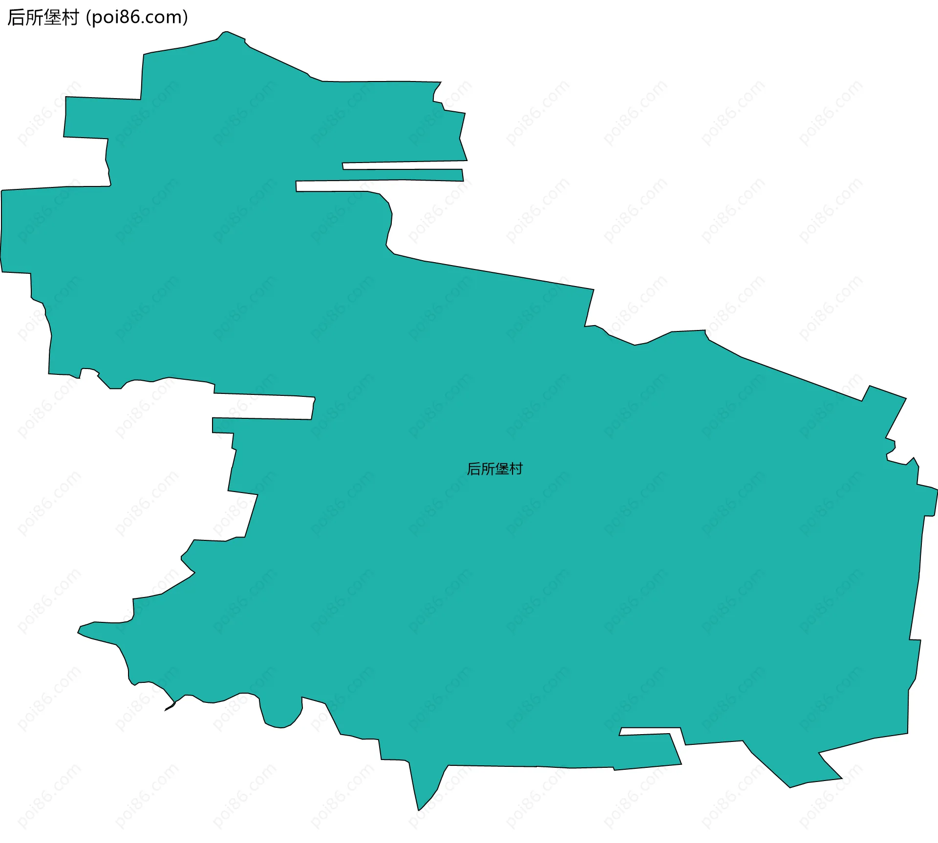 后所堡村边界地图