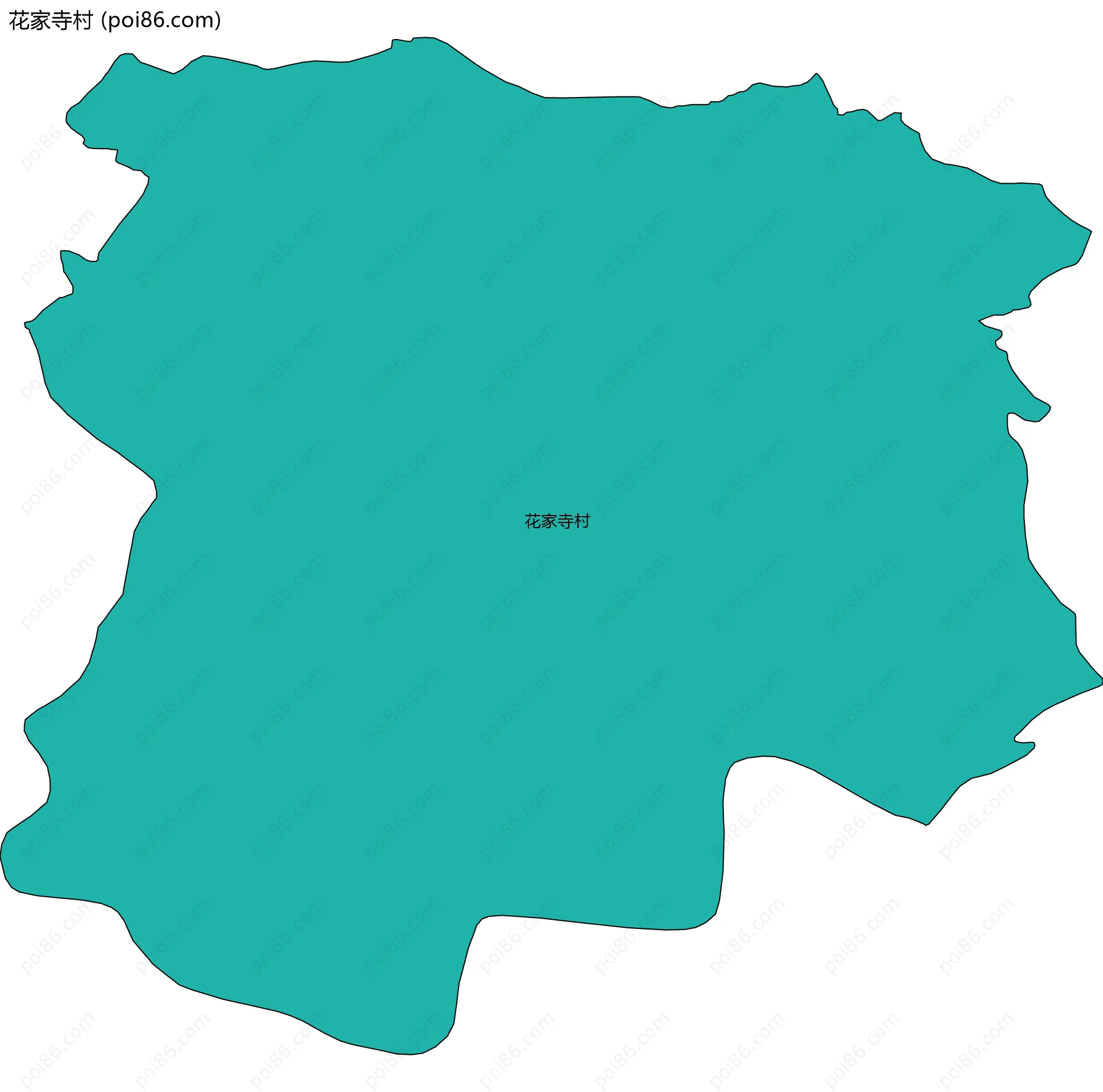 花家寺村边界地图