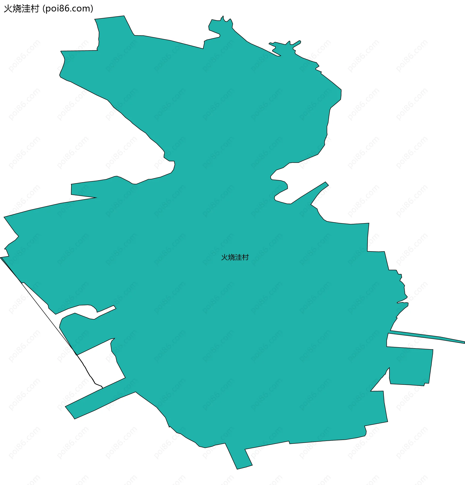 火烧洼村边界地图