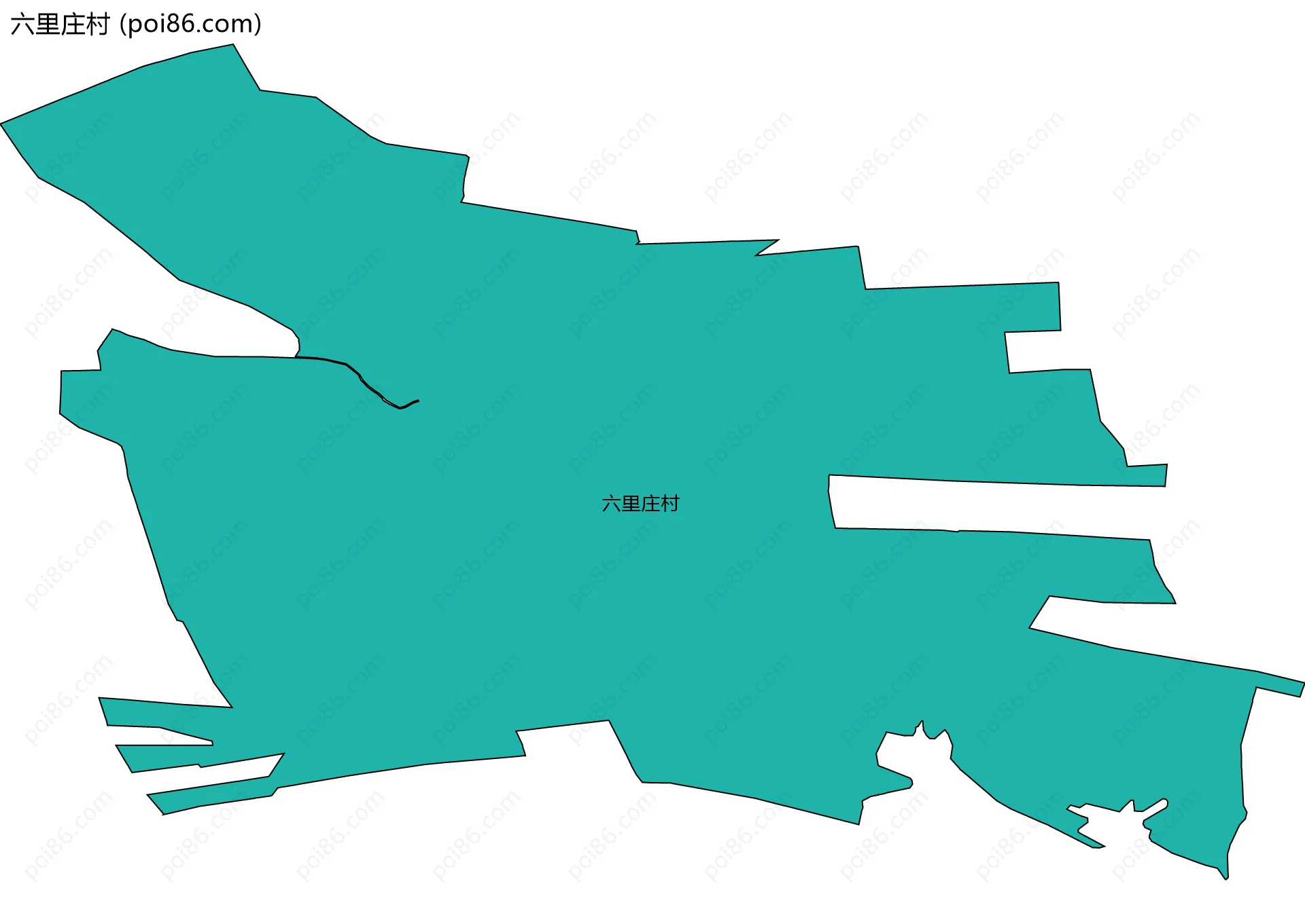 六里庄村边界地图
