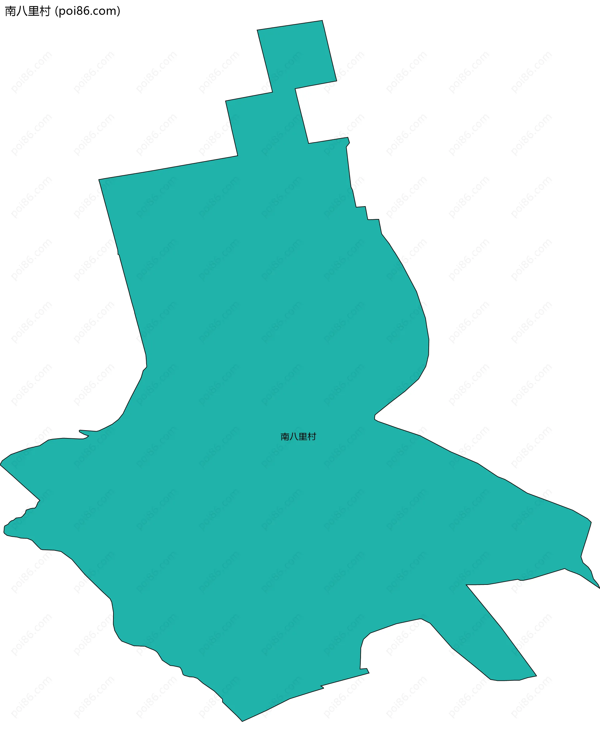 南八里村边界地图