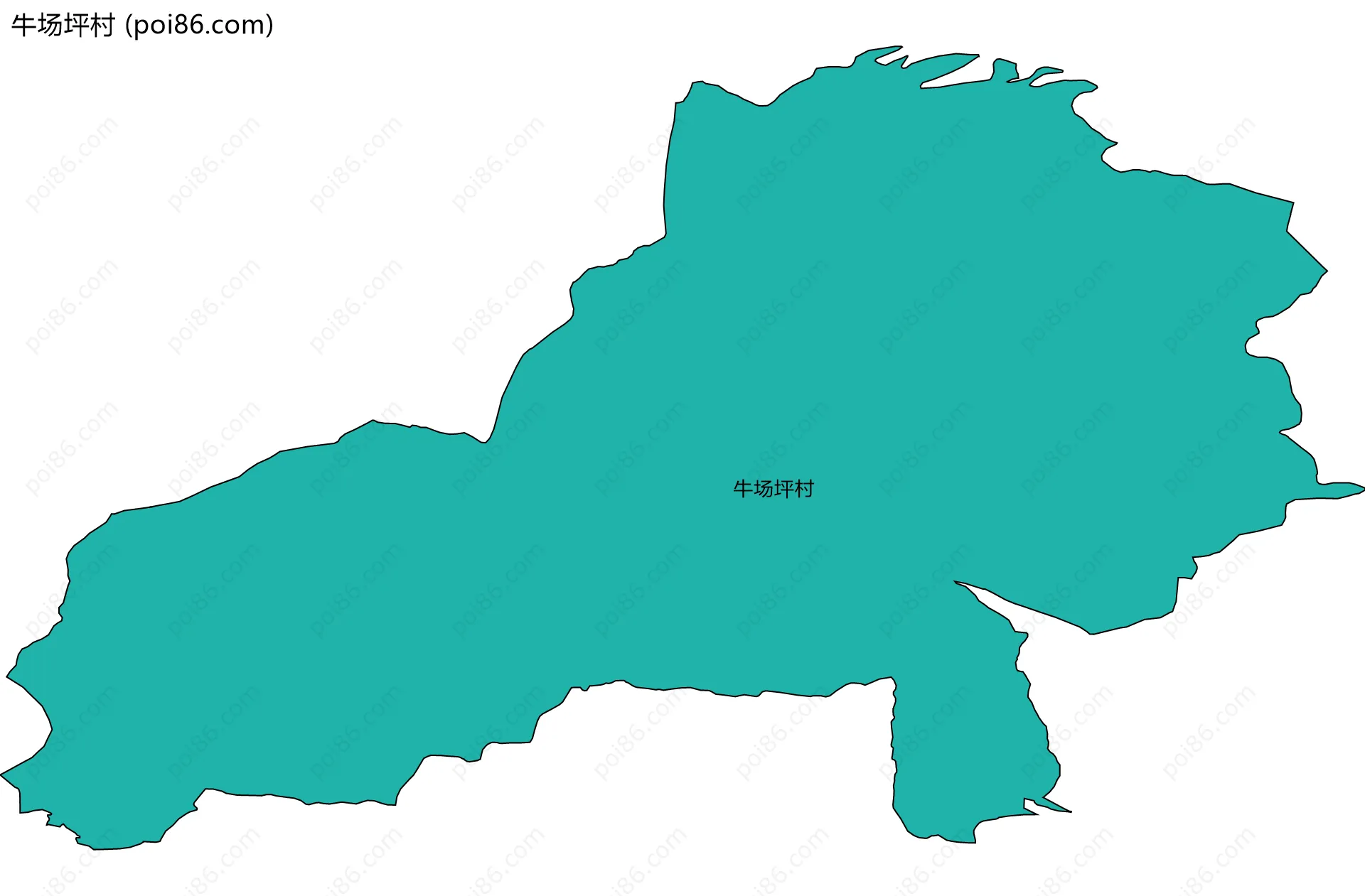 牛场坪村边界地图