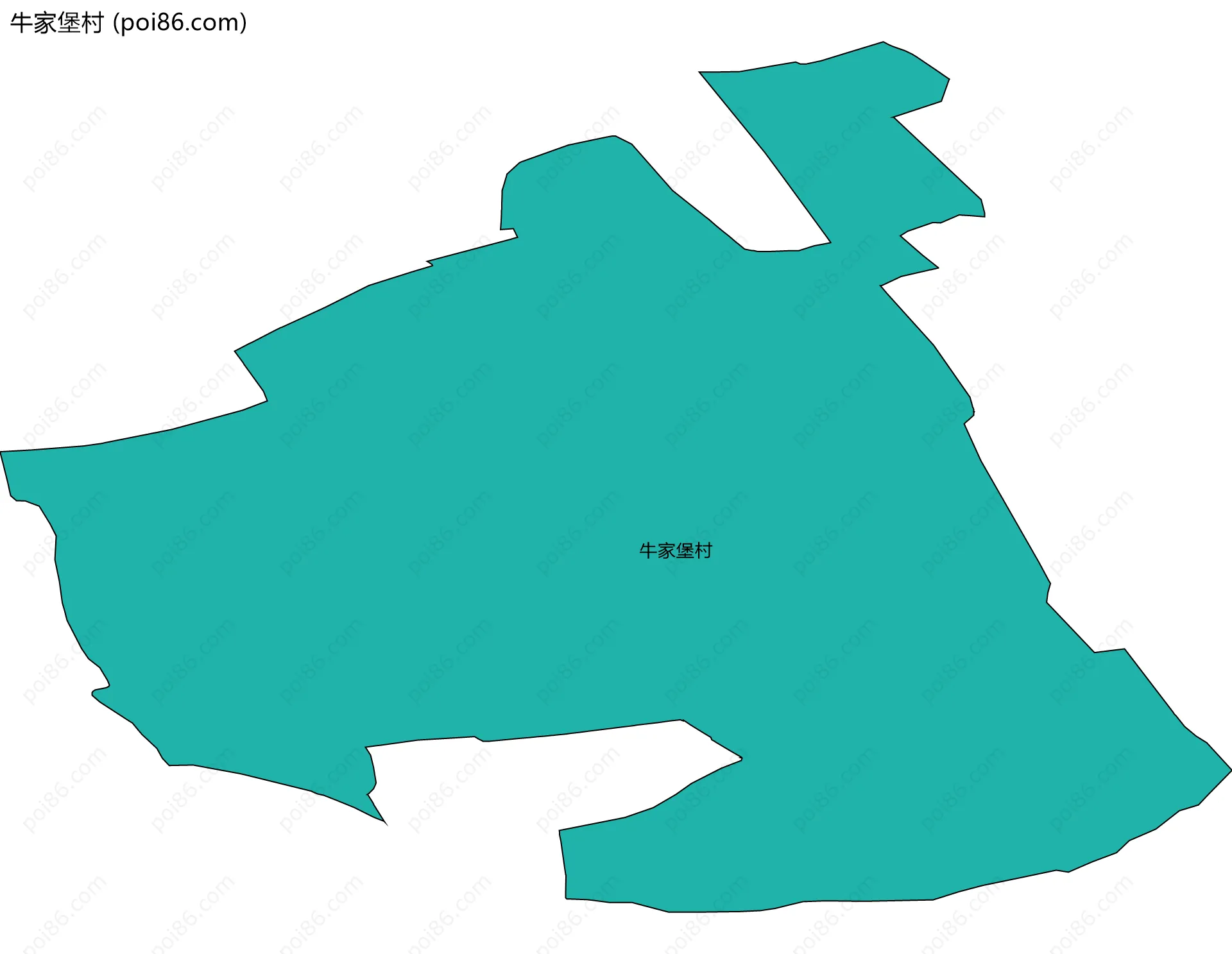 牛家堡村边界地图