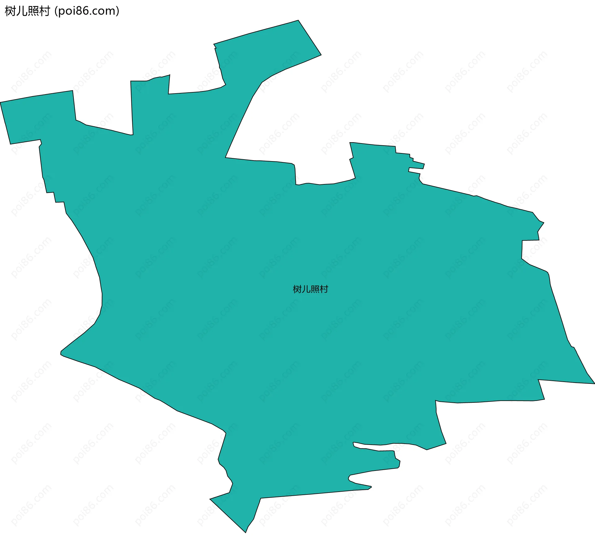 树儿照村边界地图