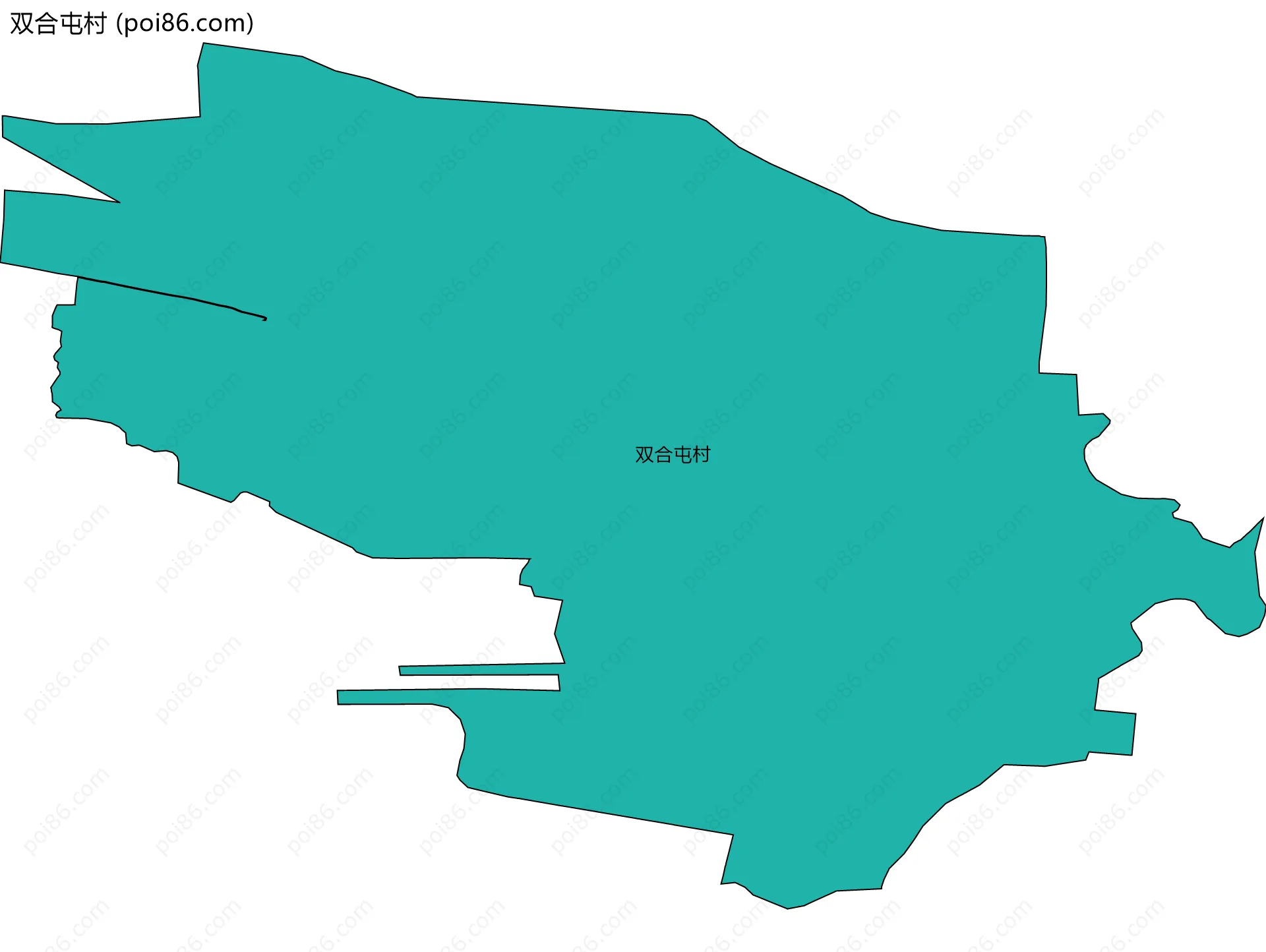 双合屯村边界地图