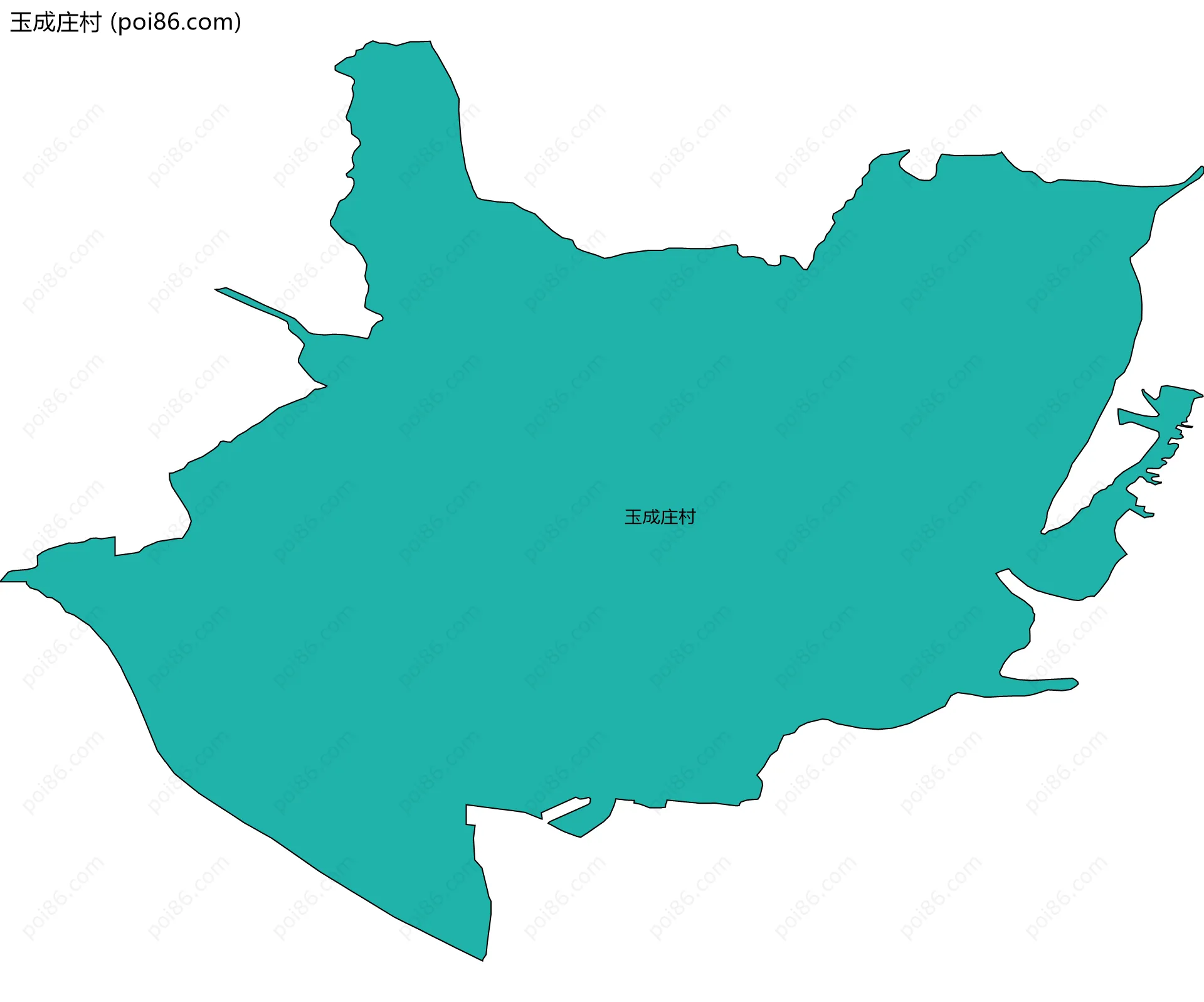 玉成庄村边界地图