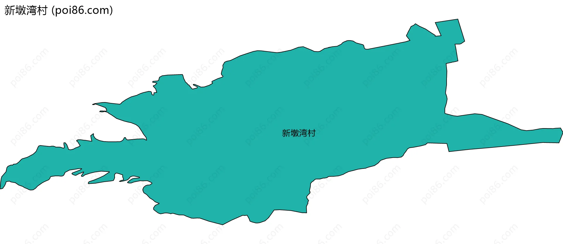 新墩湾村边界地图