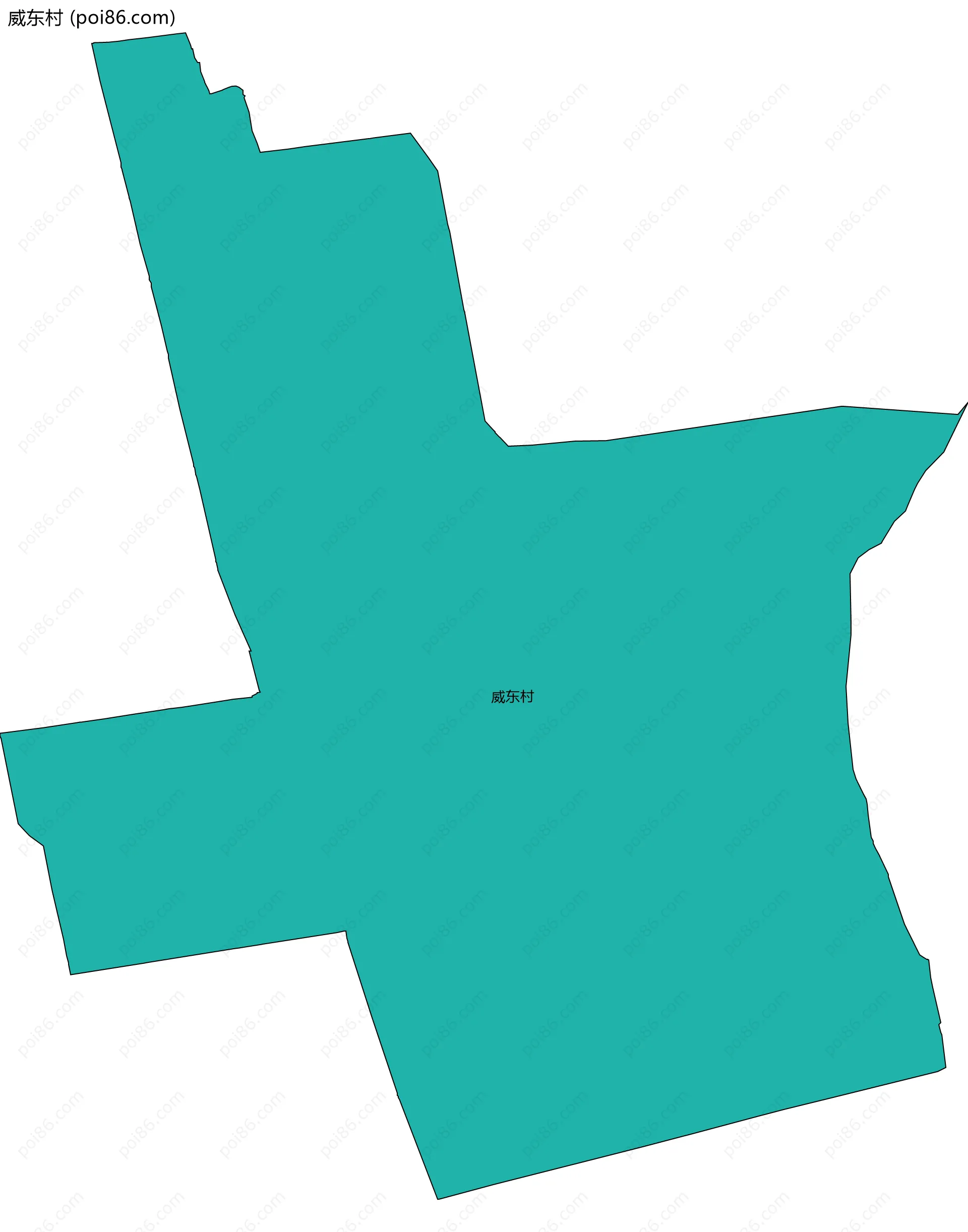 威东村边界地图