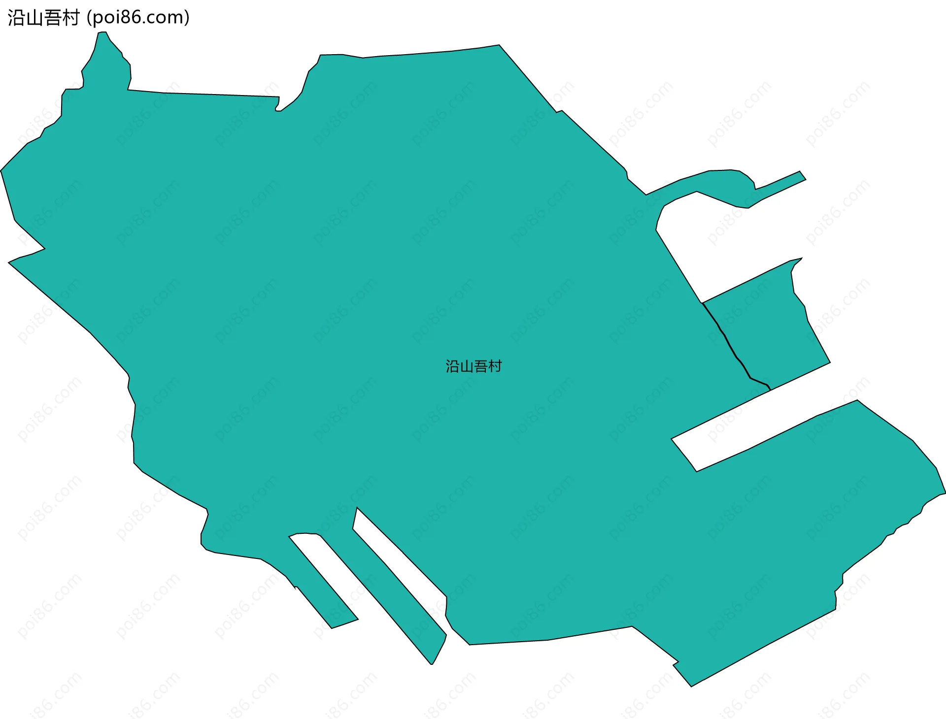沿山吾村边界地图