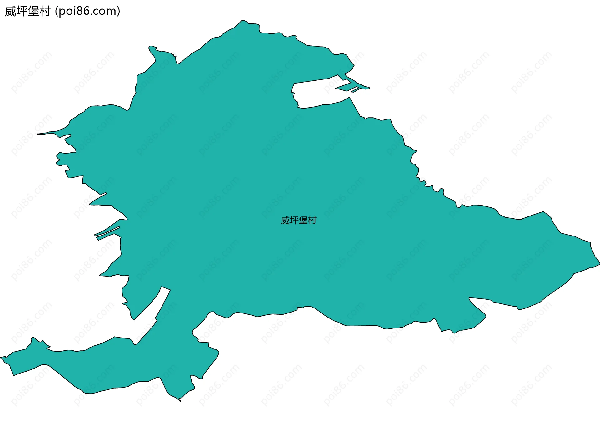 威坪堡村边界地图