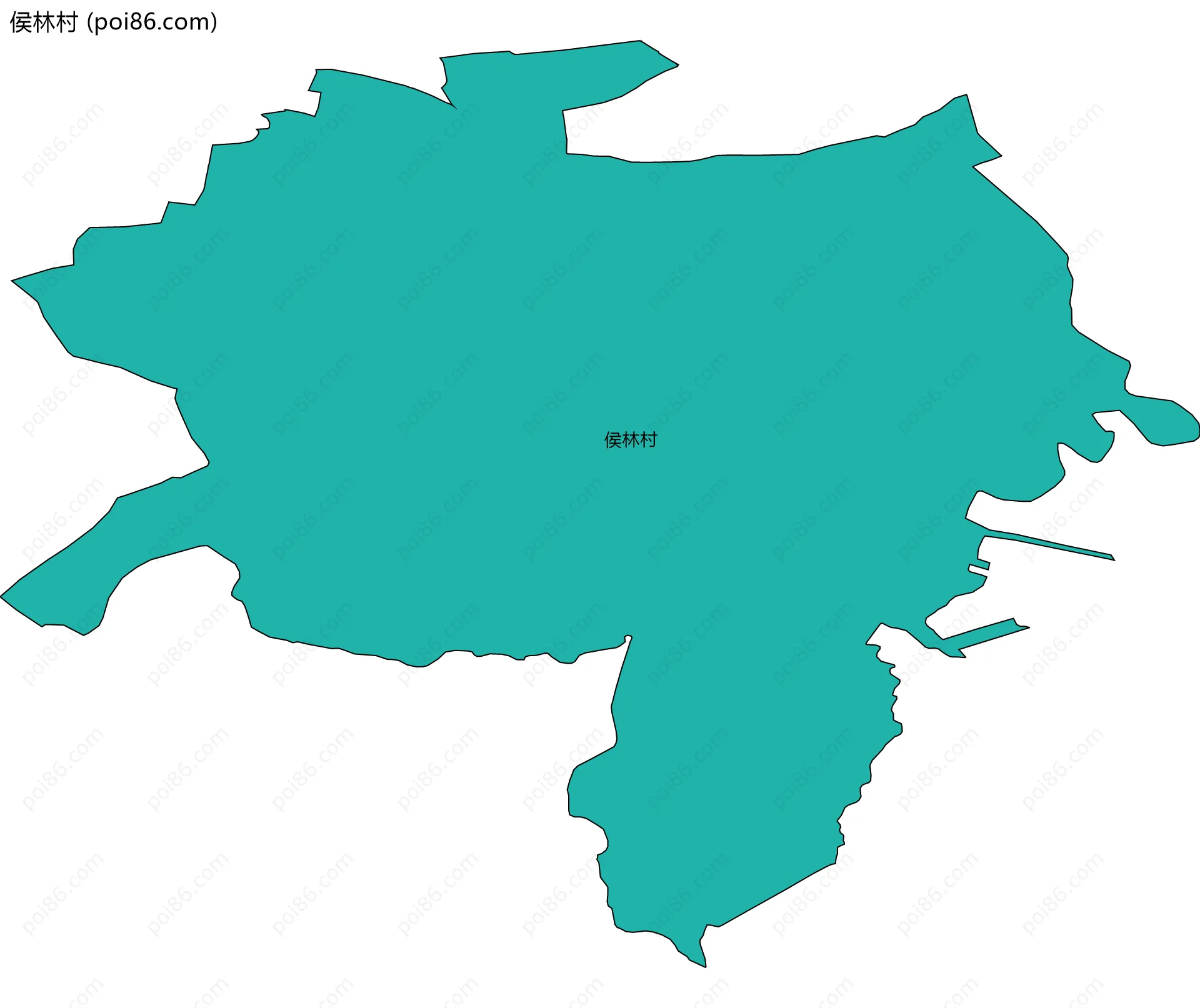 侯林村边界地图