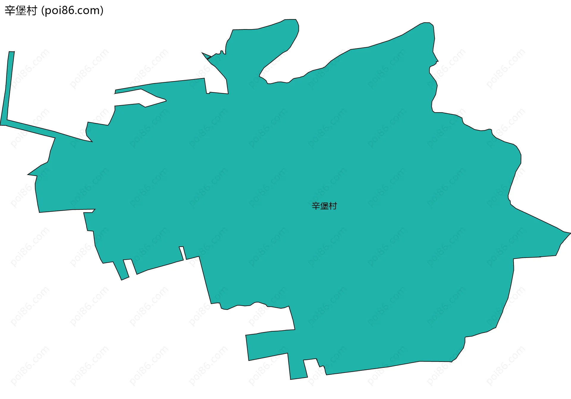 辛堡村边界地图