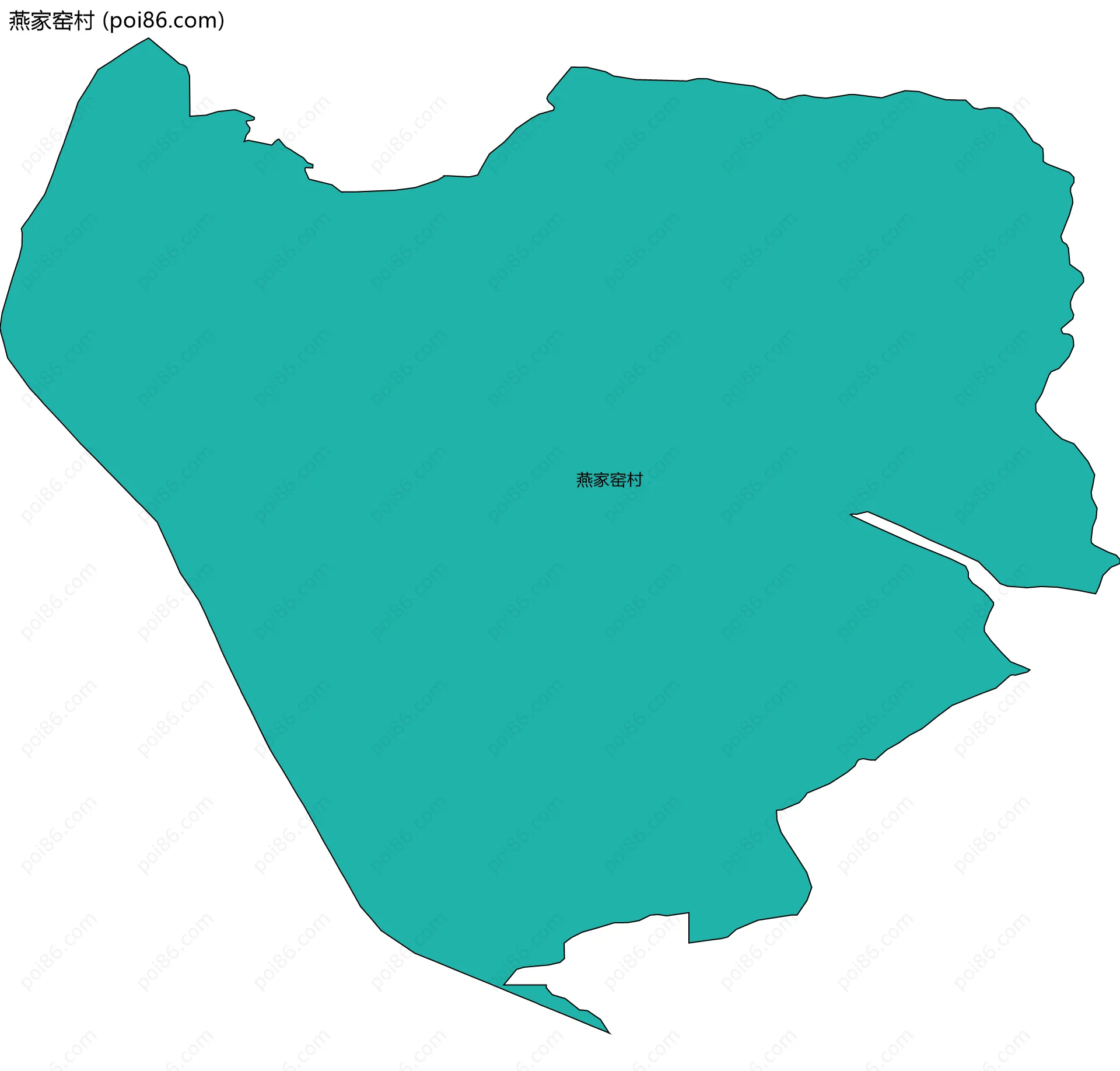 燕家窑村边界地图