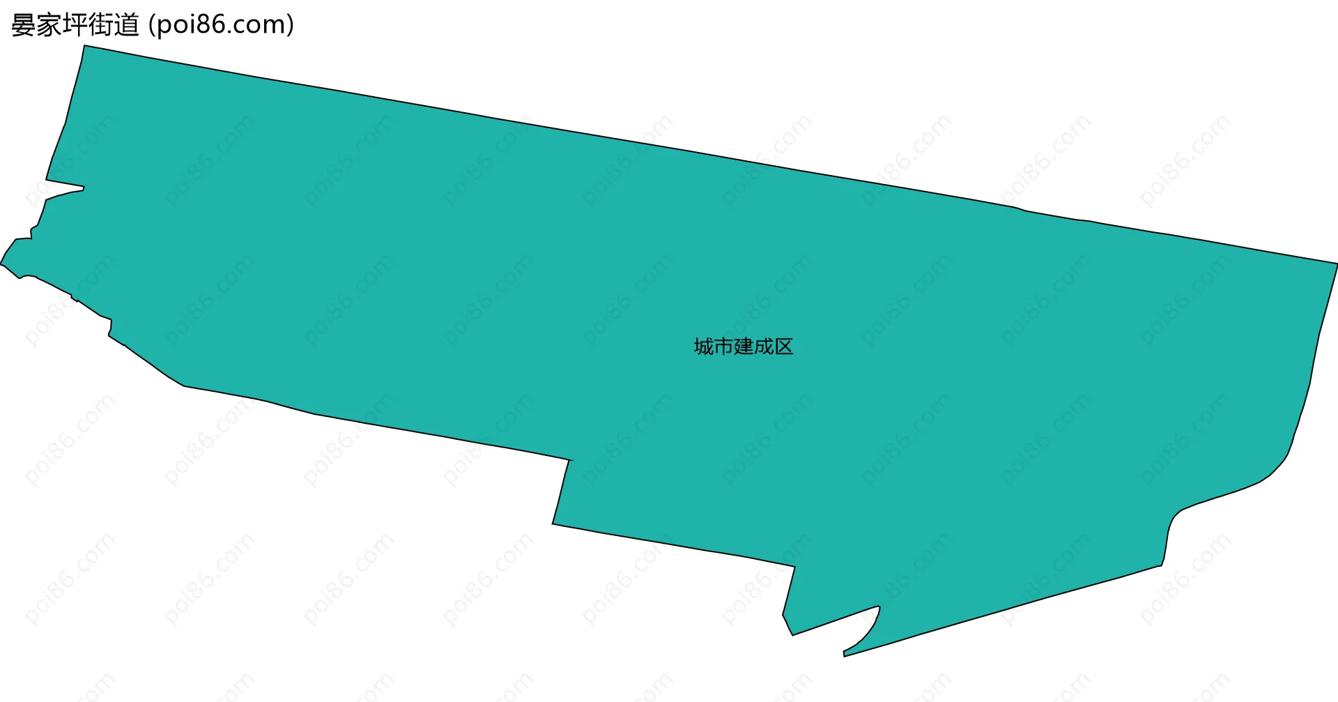 晏家坪街道边界地图(五级行政区划)