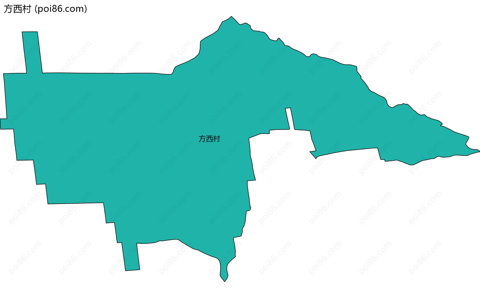 方西村边界地图