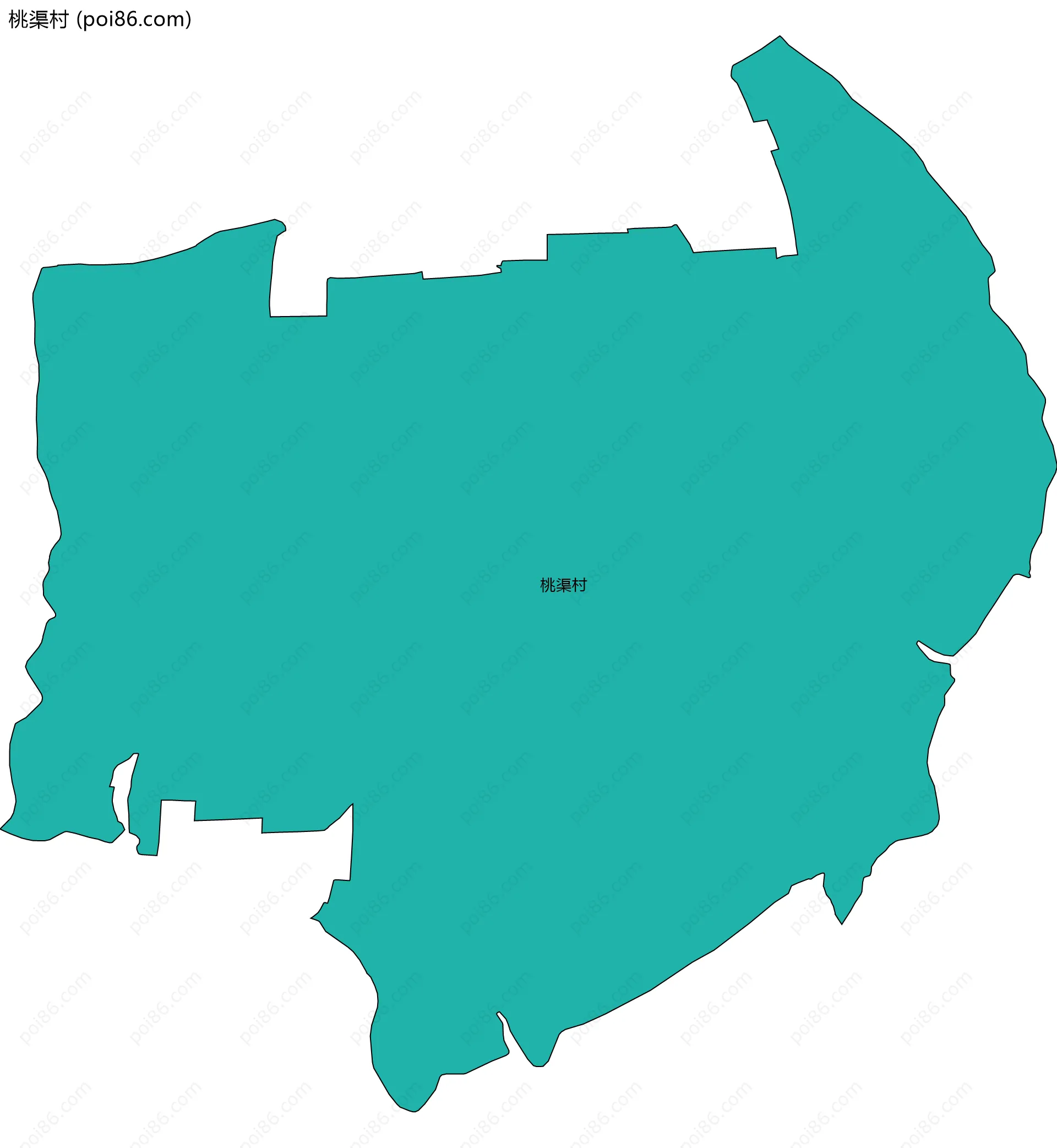 桃渠村边界地图