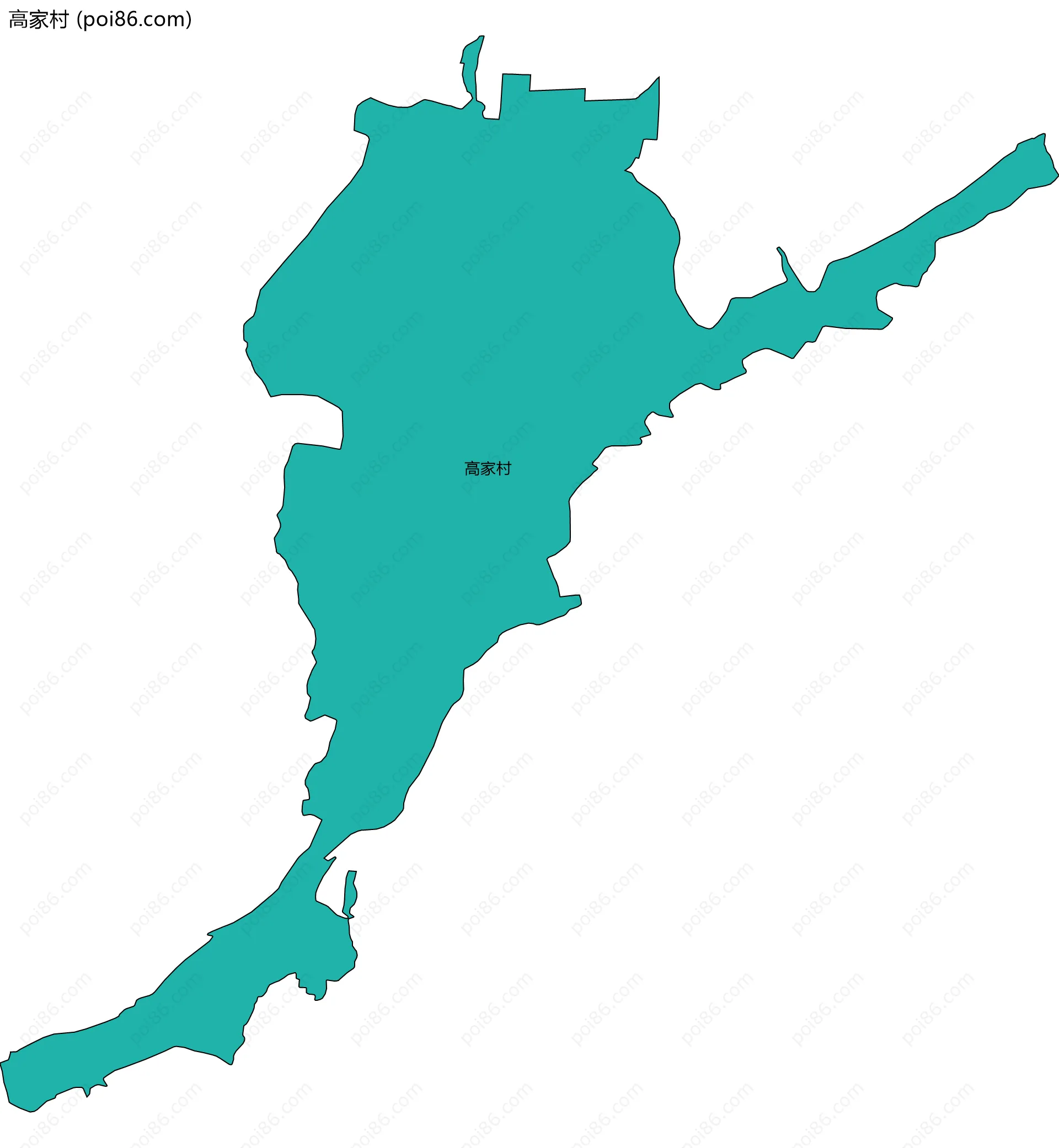 高家村边界地图