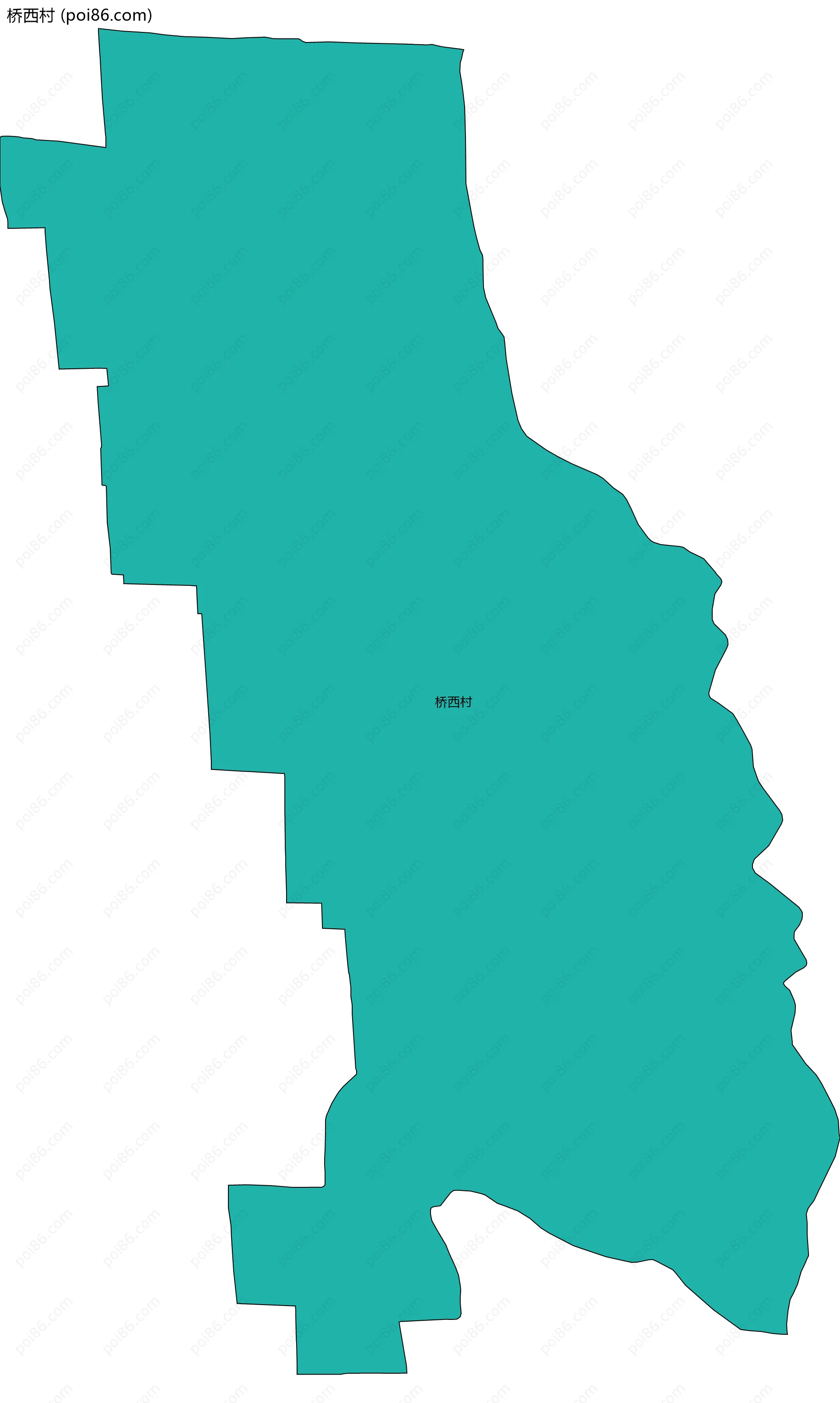 桥西村边界地图