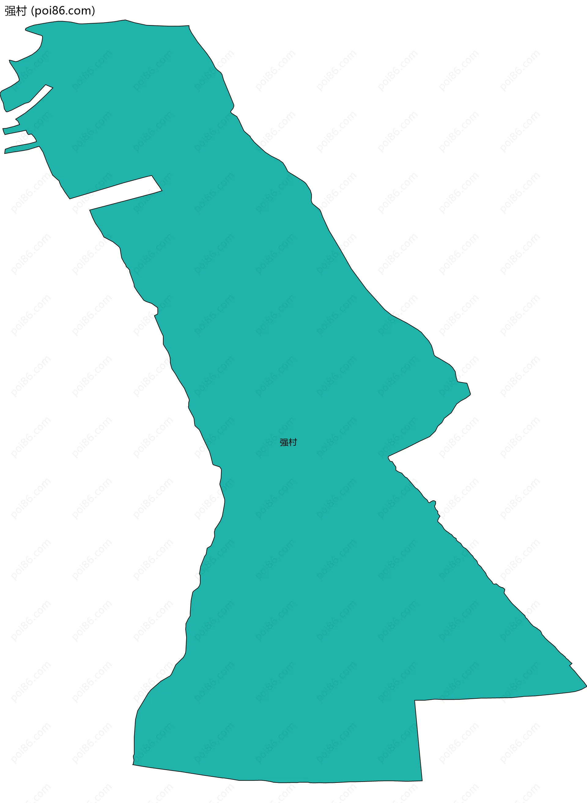 强村边界地图