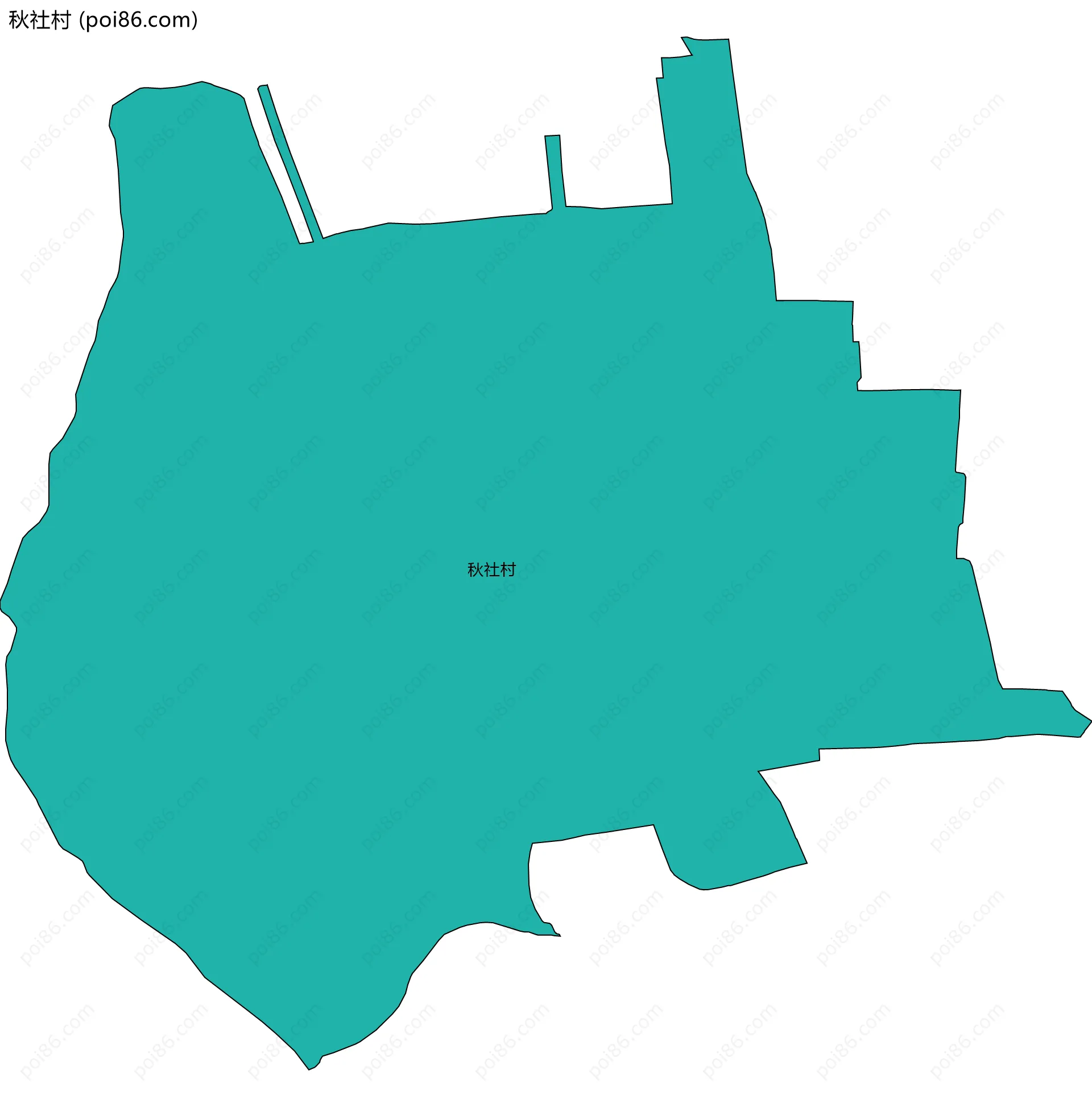 秋社村边界地图