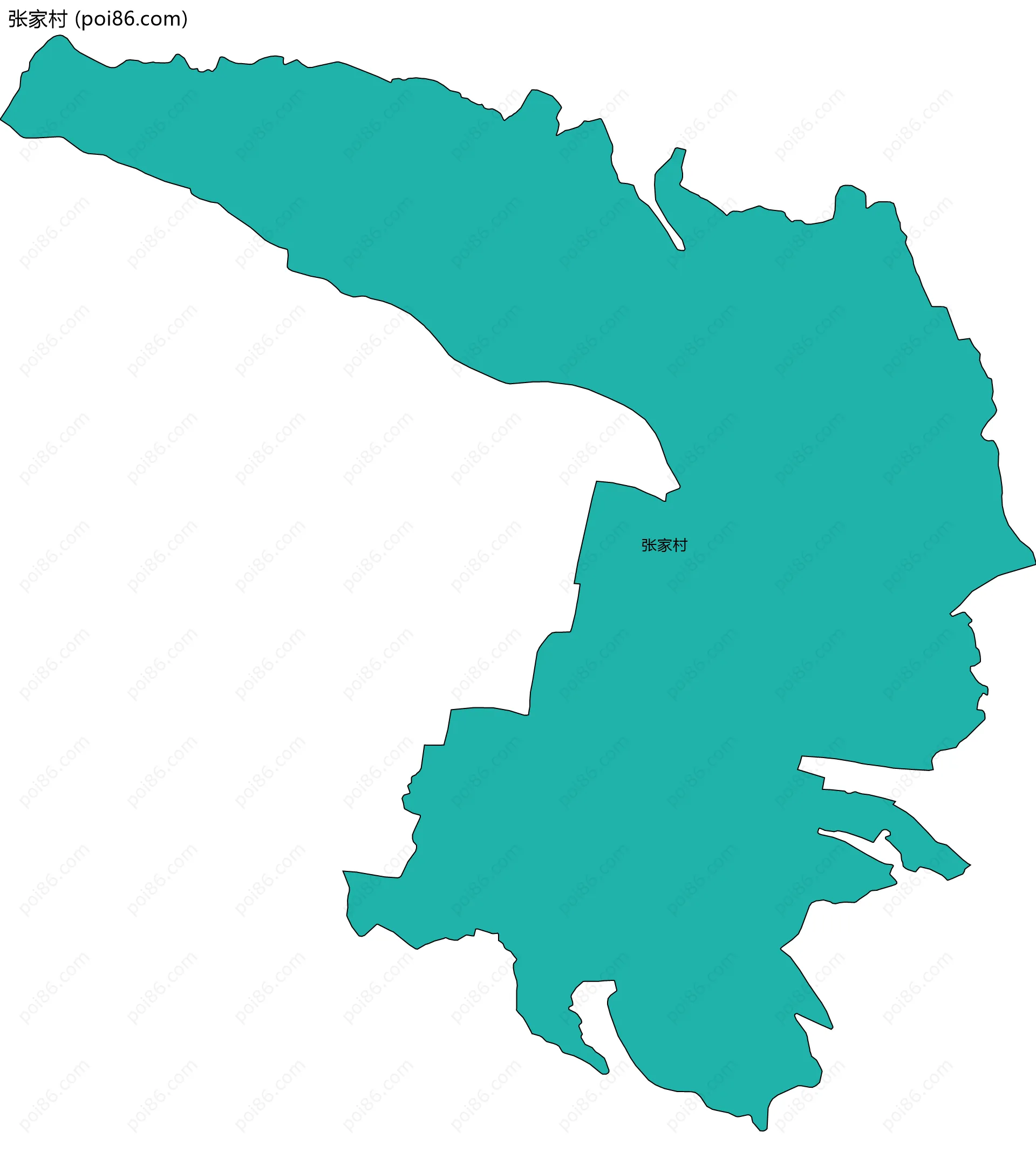 张家村边界地图