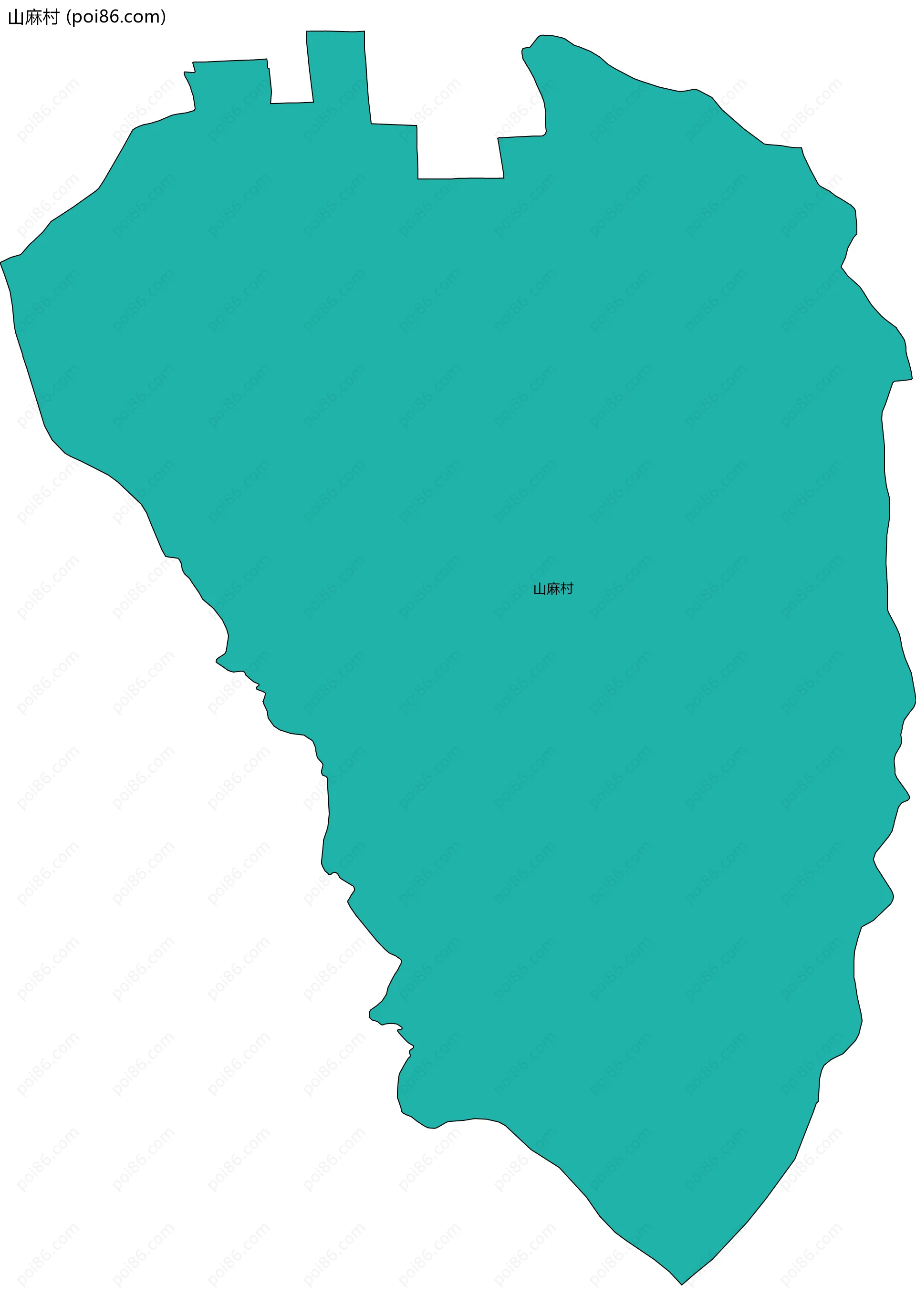 山麻村边界地图