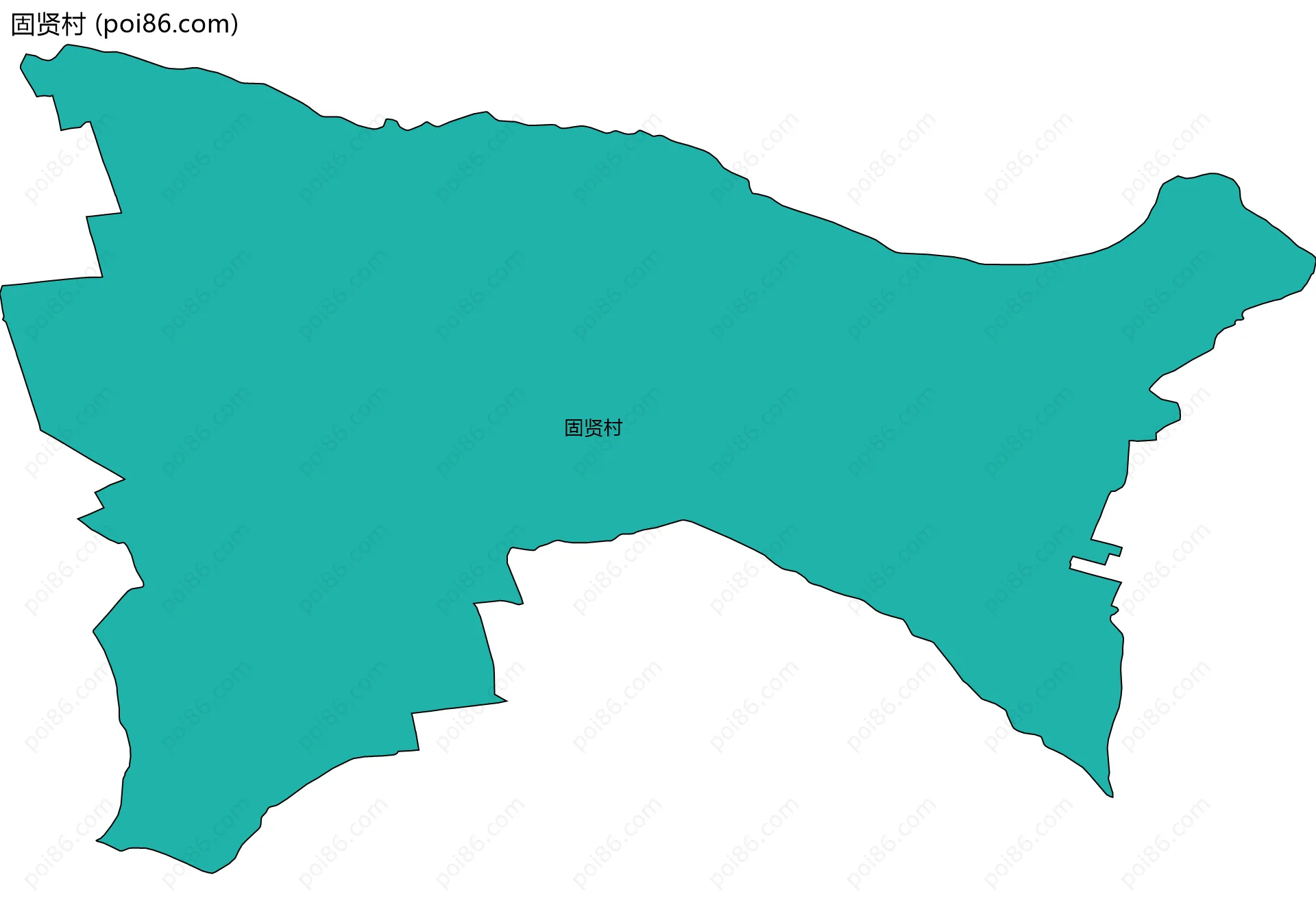 固贤村边界地图