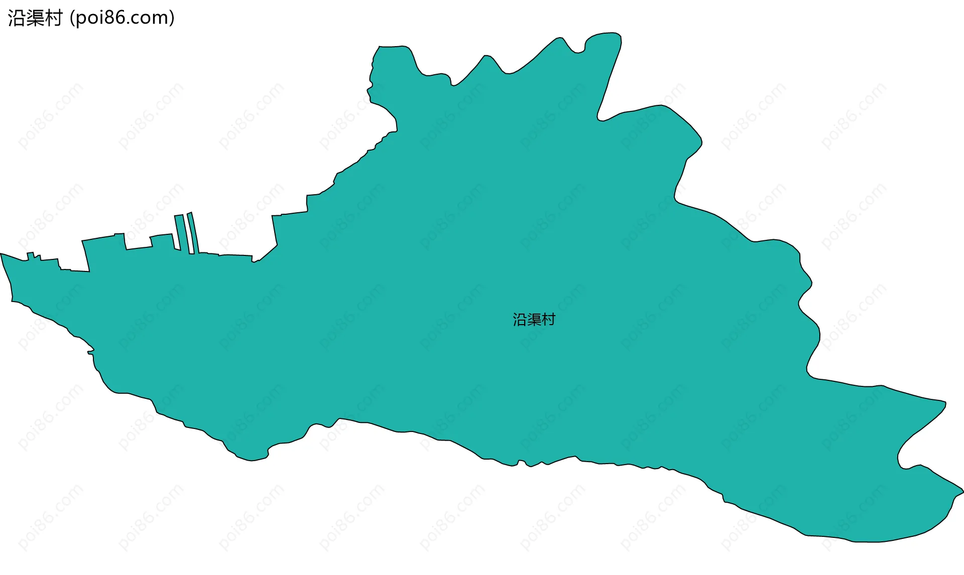 沿渠村边界地图