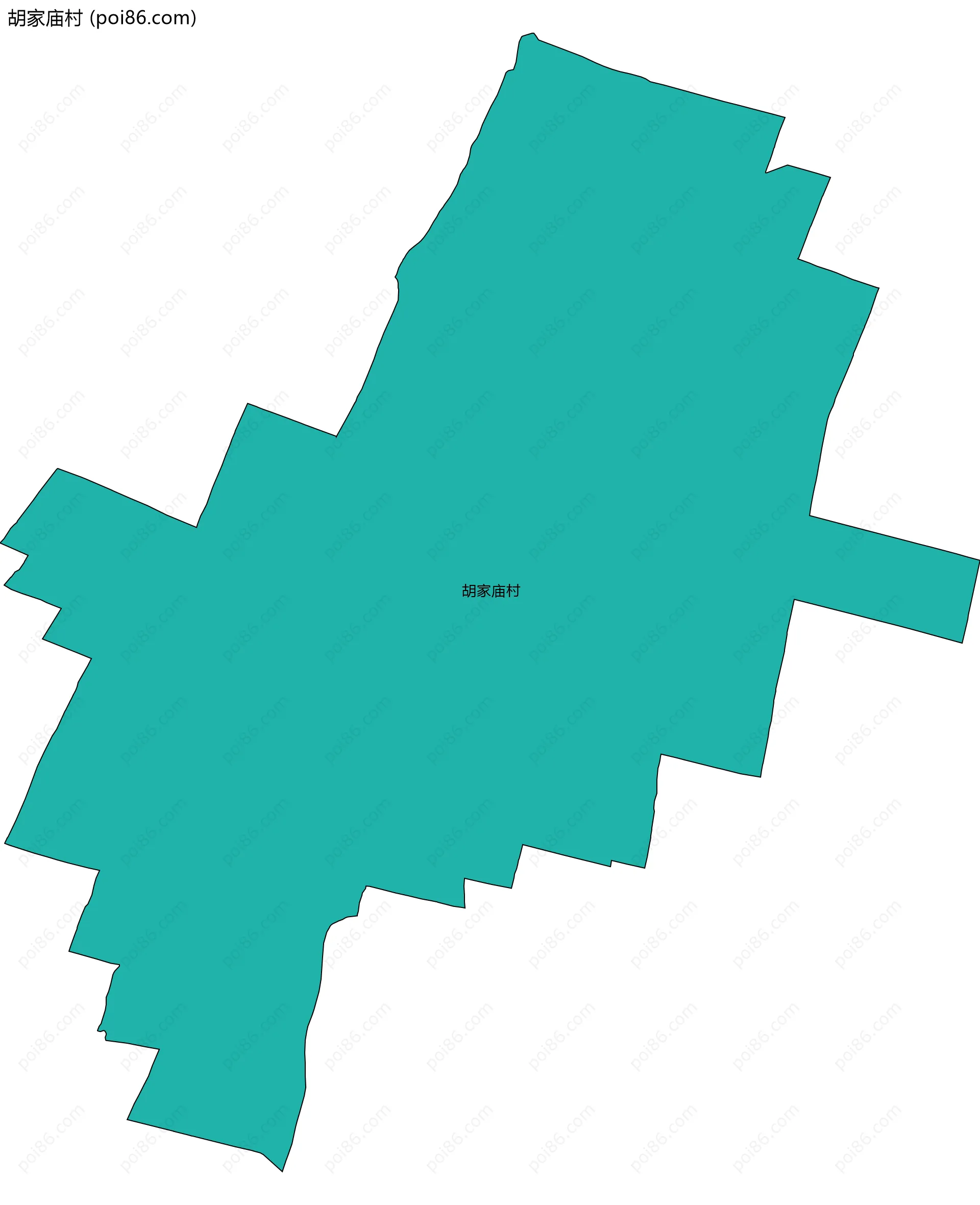 胡家庙村边界地图