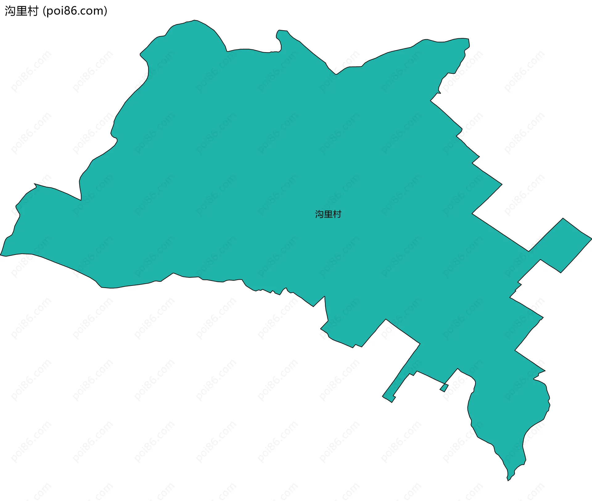 沟里村边界地图