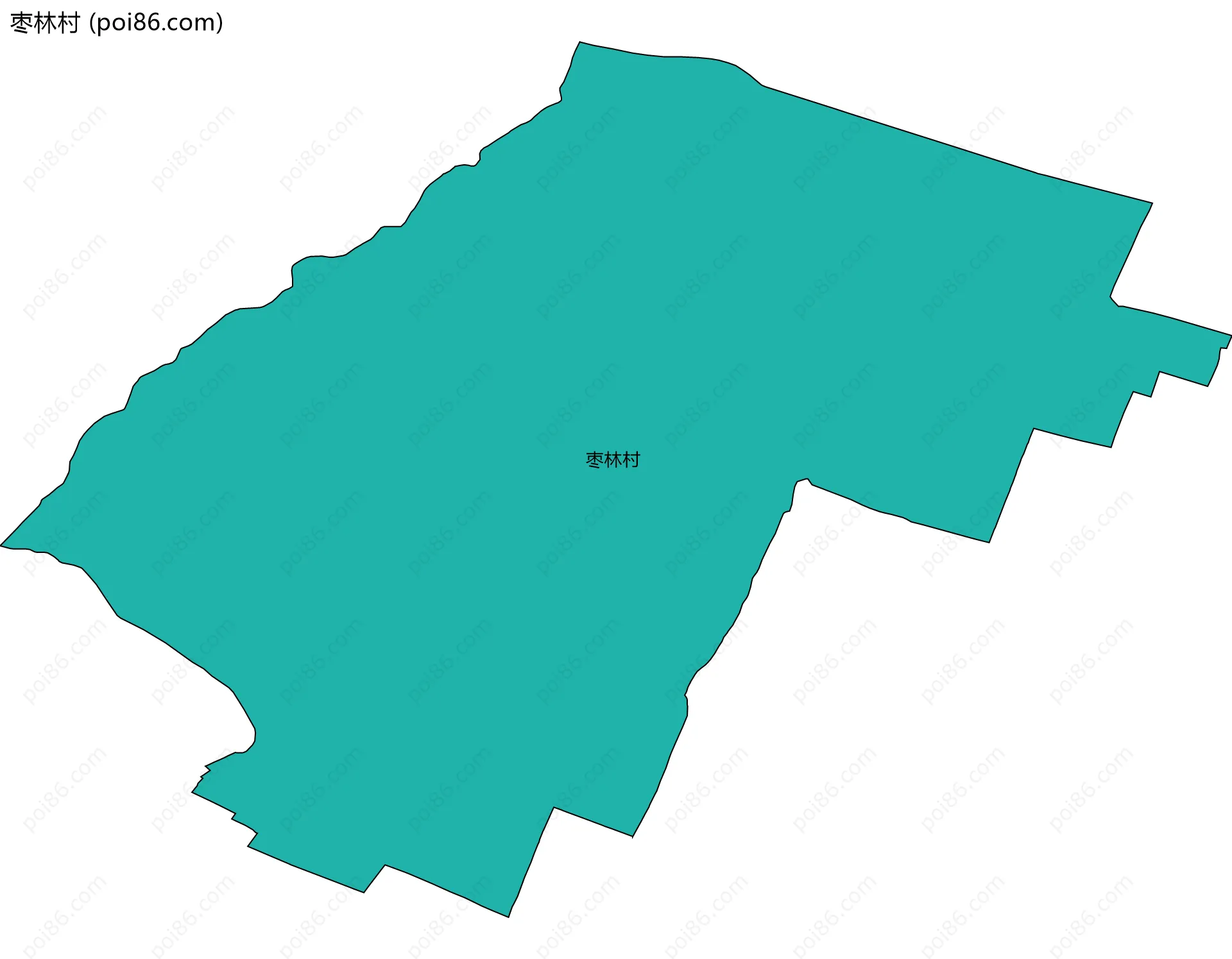 枣林村边界地图
