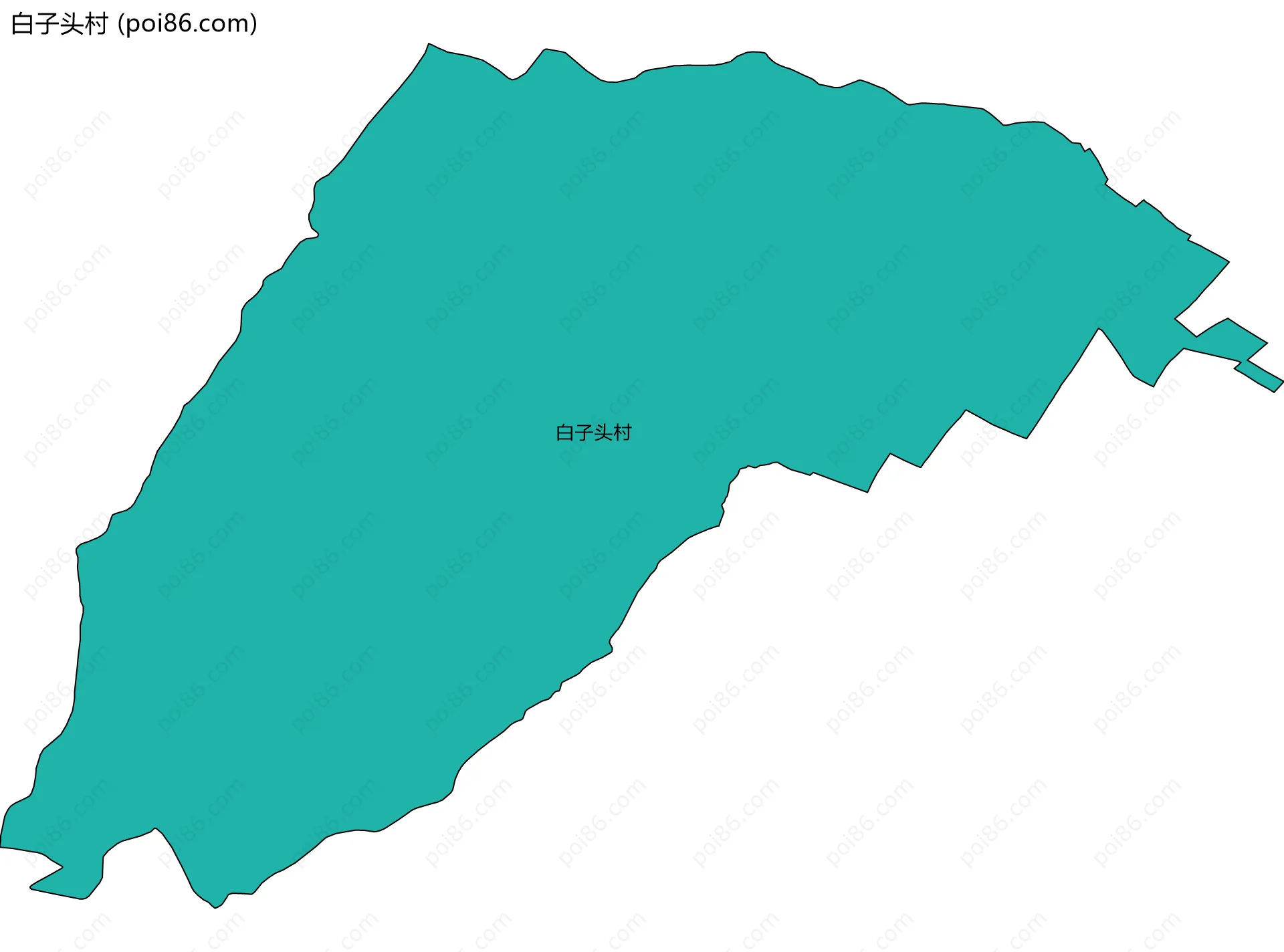 白子头村边界地图