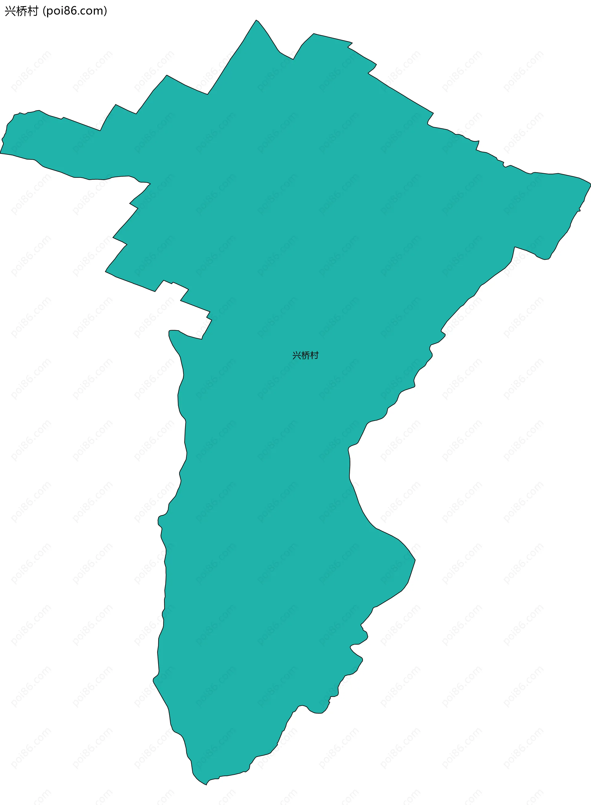 兴桥村边界地图