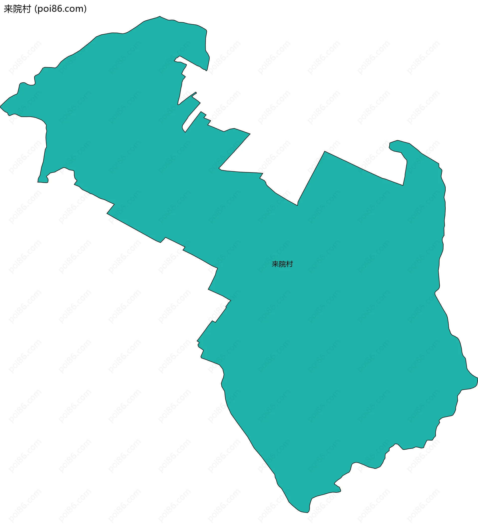 来院村边界地图