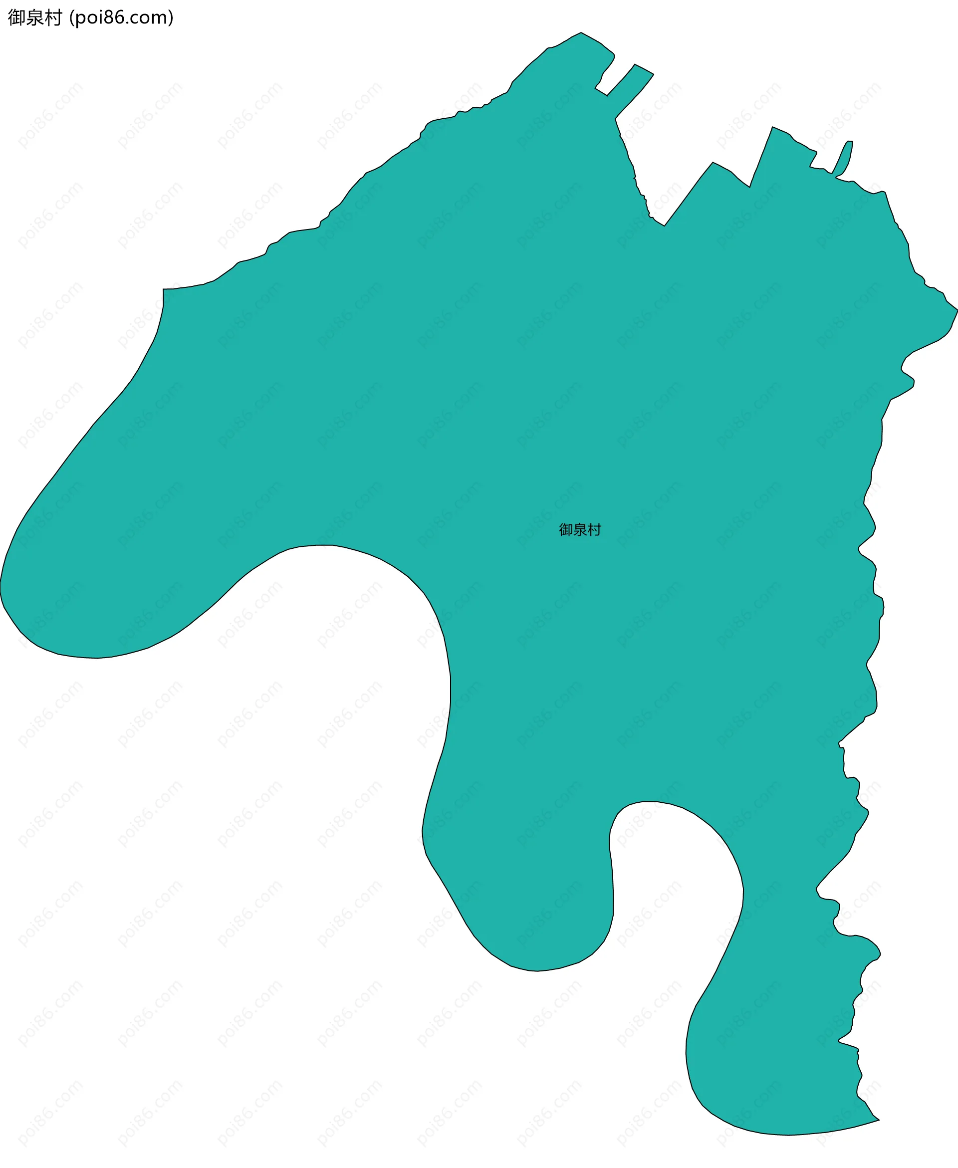 御泉村边界地图