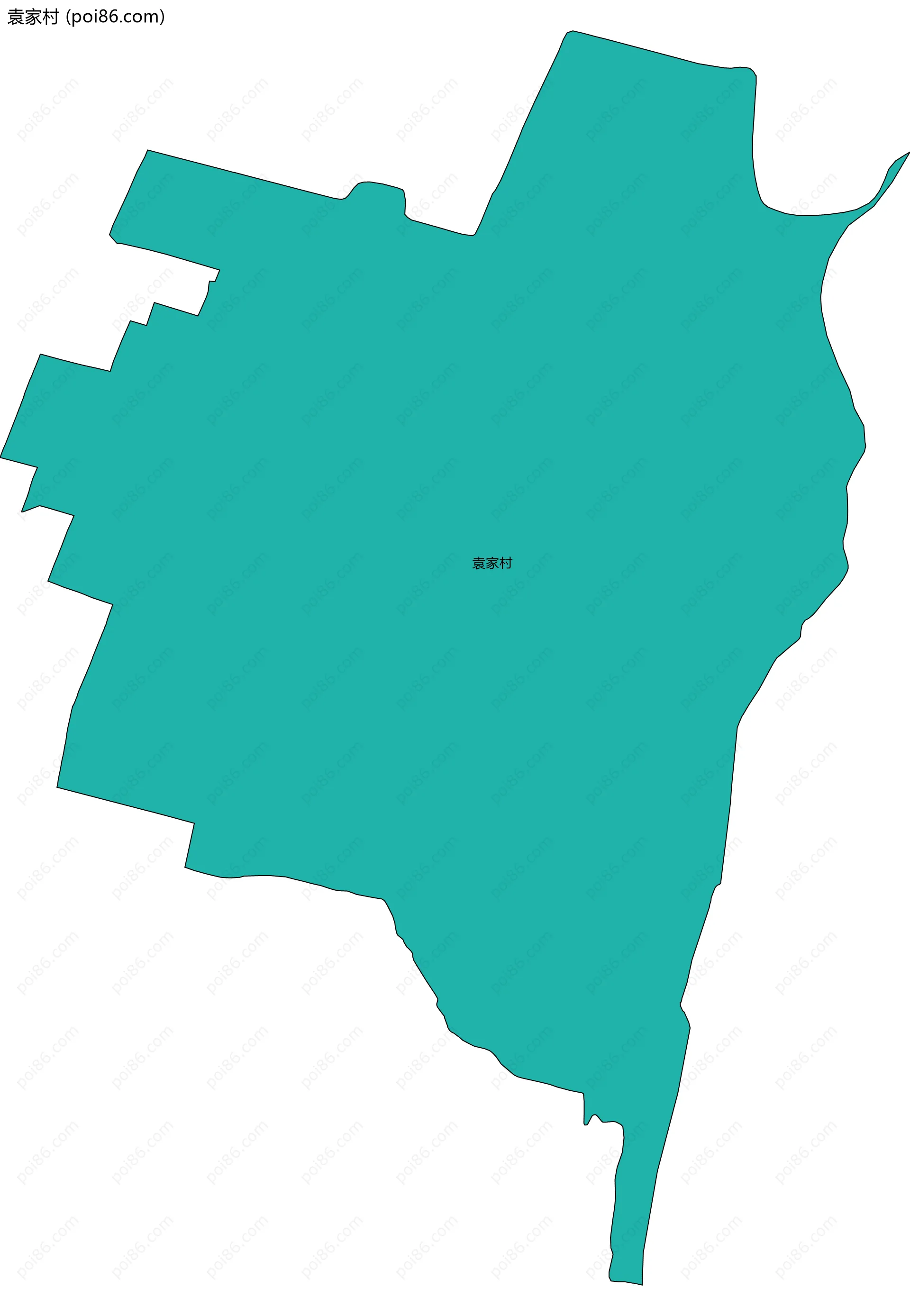 袁家村边界地图