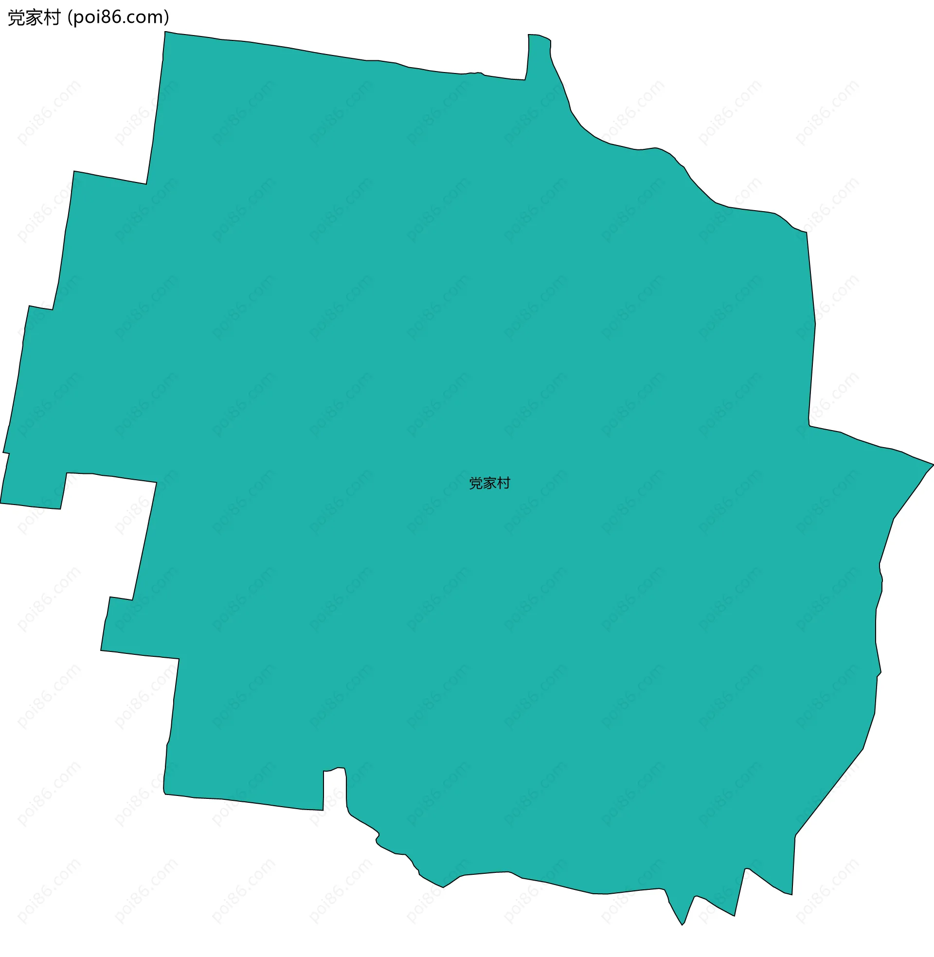 党家村边界地图
