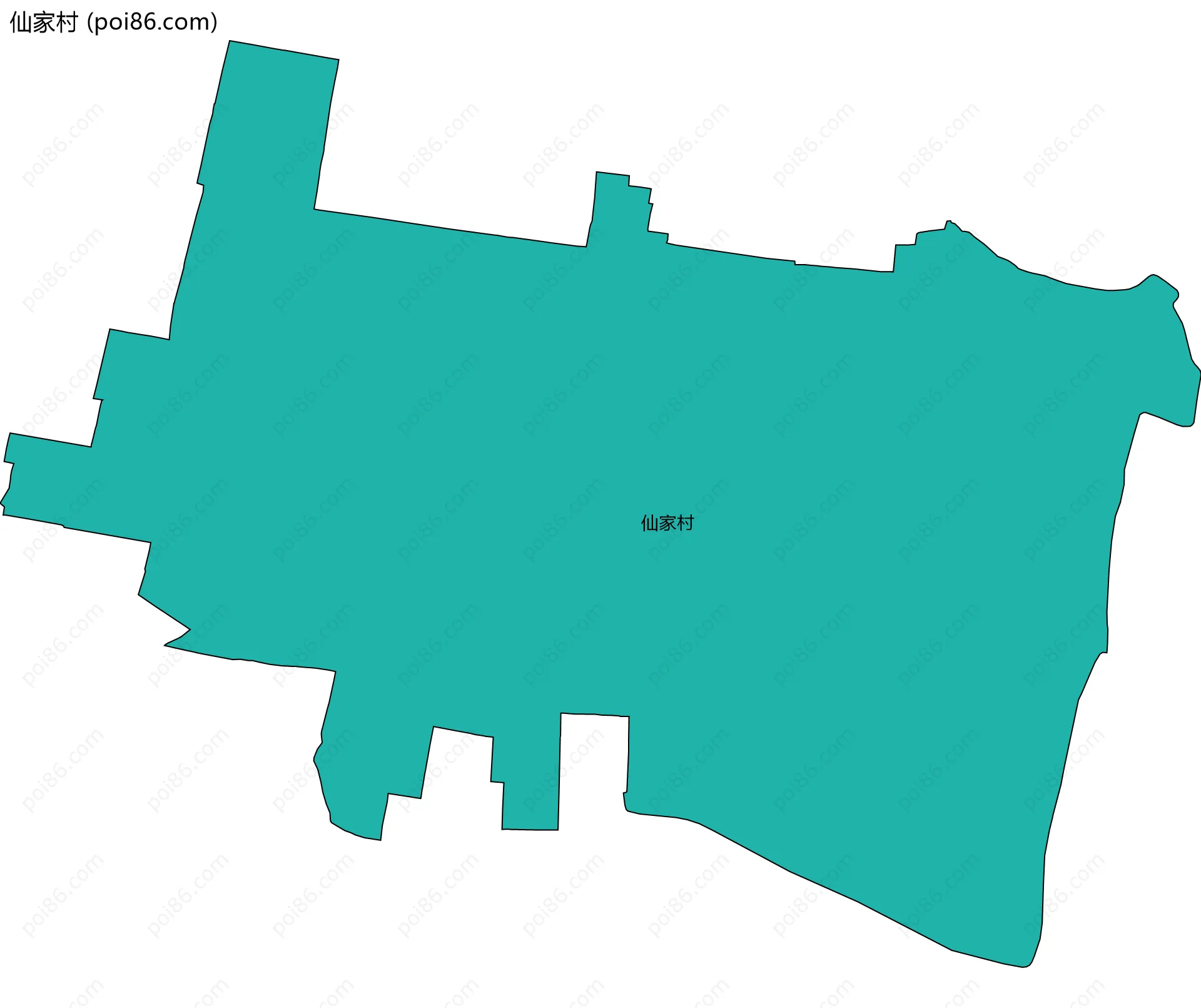 仙家村边界地图