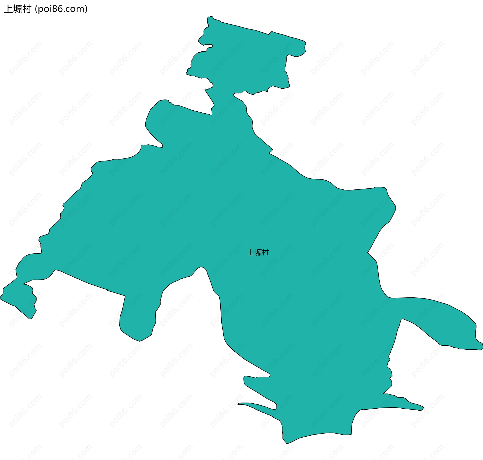 上塬村边界地图