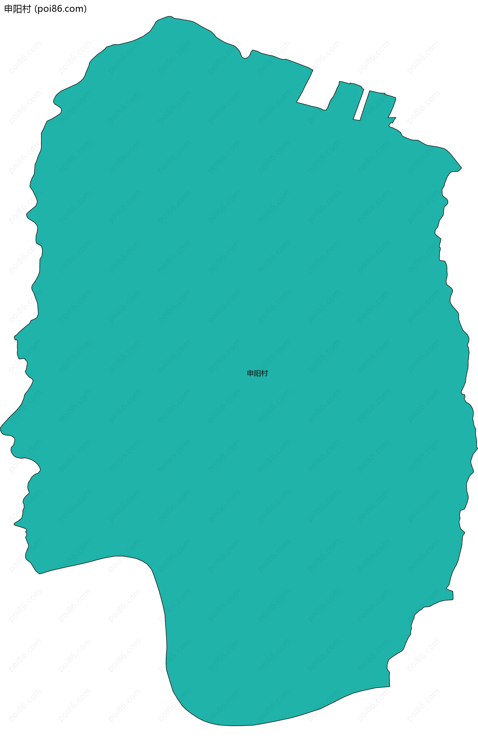 申阳村边界地图